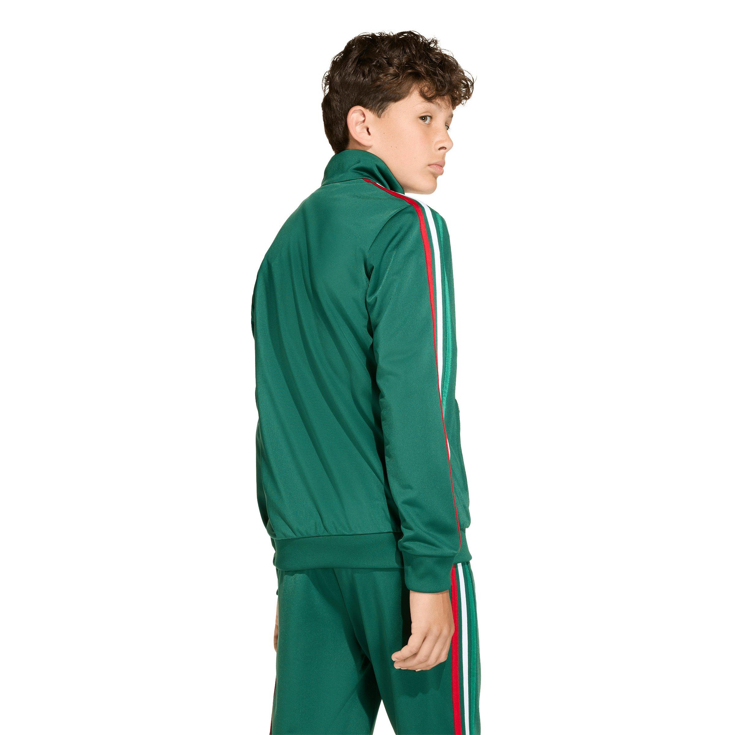 adidas Originals Big Kids' Firebird Loose Track Top - Dark Green - DARK GREEN Thumbnail View 2