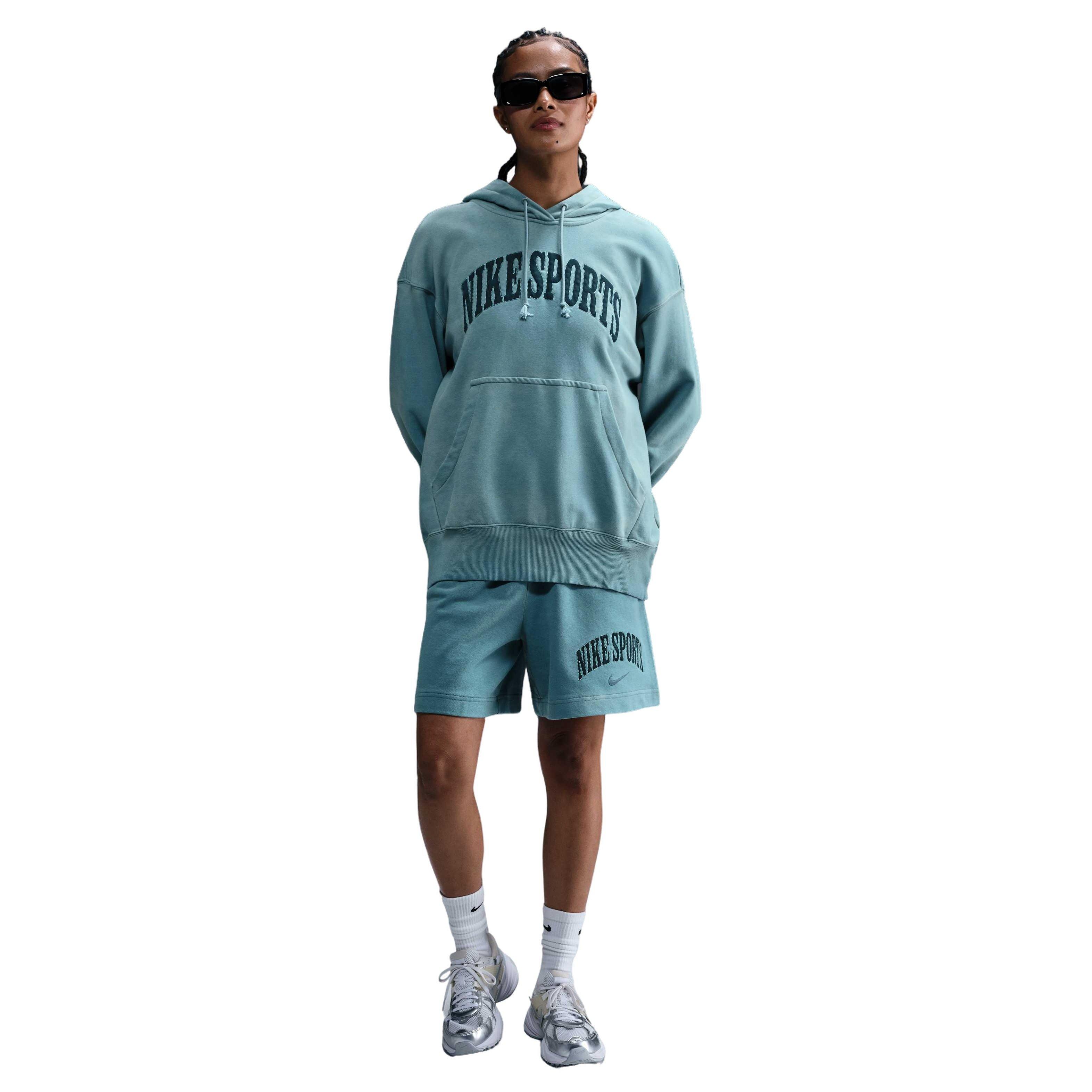 Nike Women's Sportswear Phoenix Fleece Oversized French Terry Hoodie - BLUE Thumbnail View 1