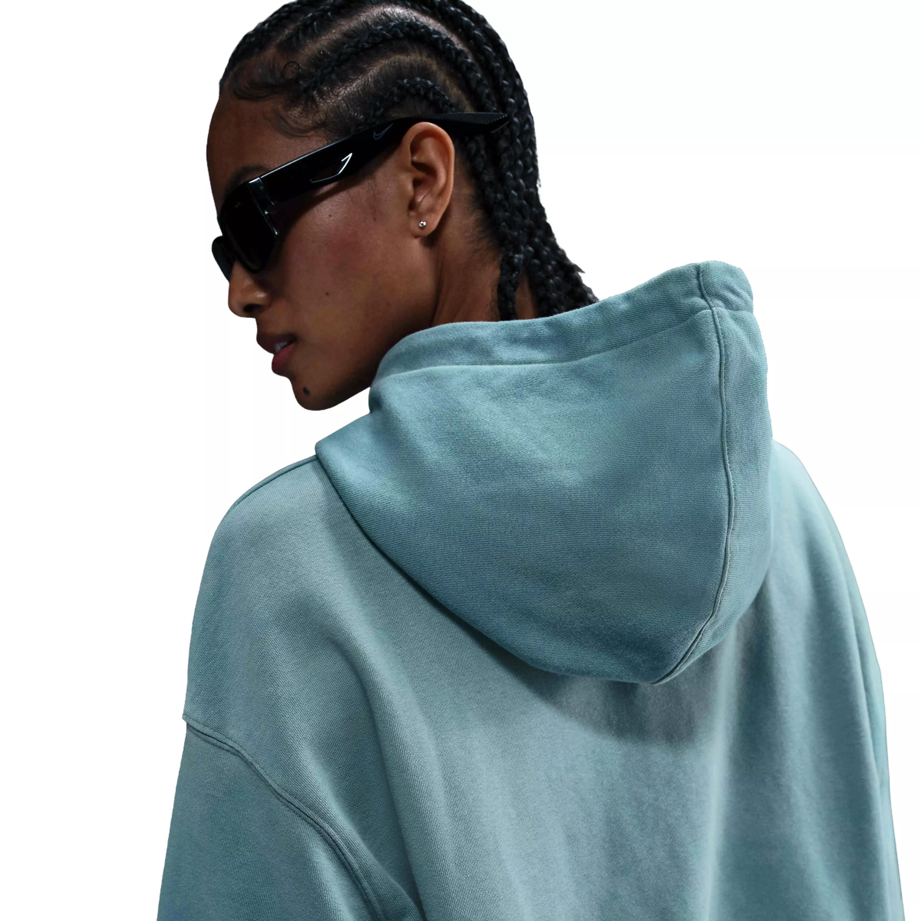 Nike Women's Sportswear Phoenix Fleece Oversized French Terry Hoodie - BLUE