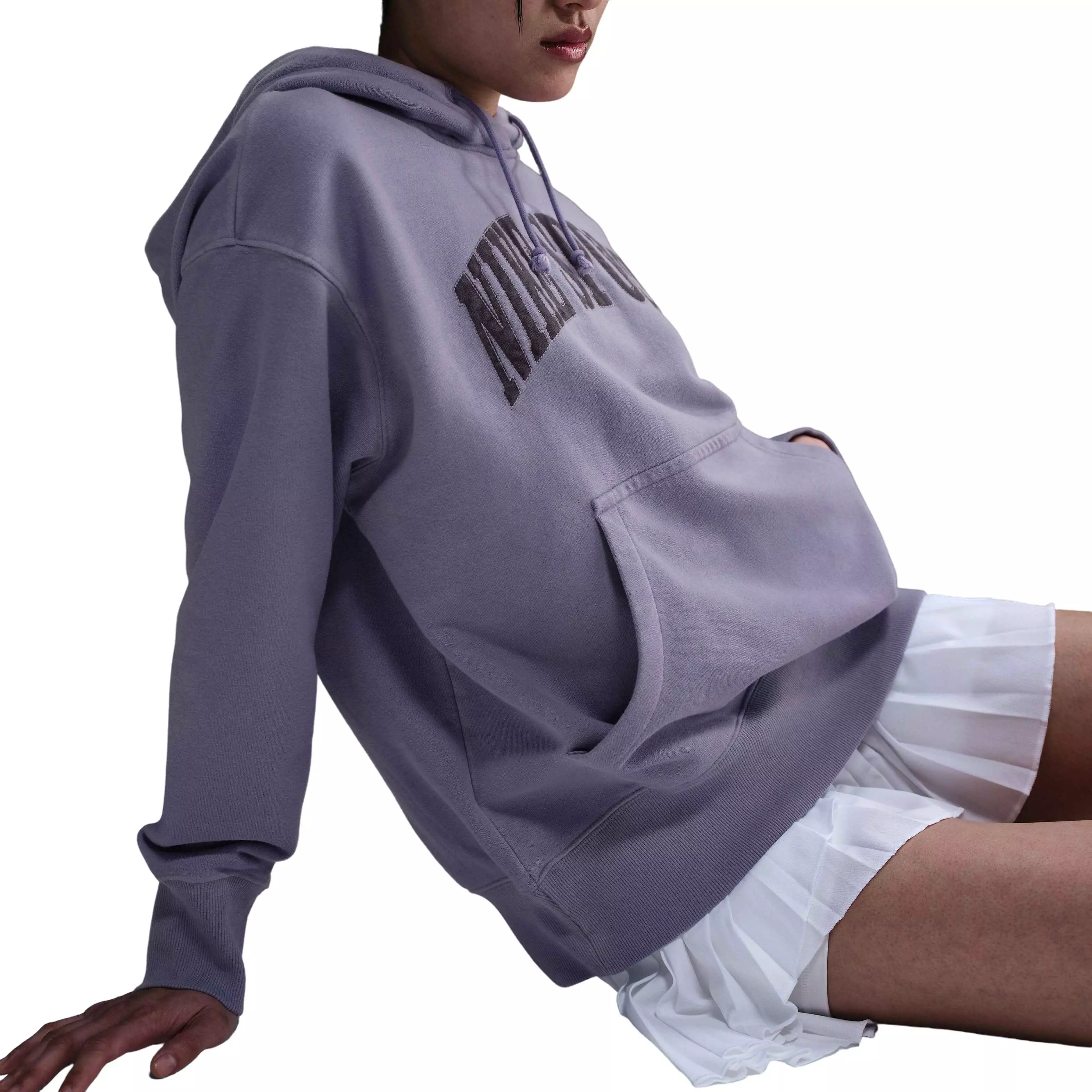 Nike Women's Sportswear Phoenix Fleece Oversized French Terry Hoodie - PURPLE