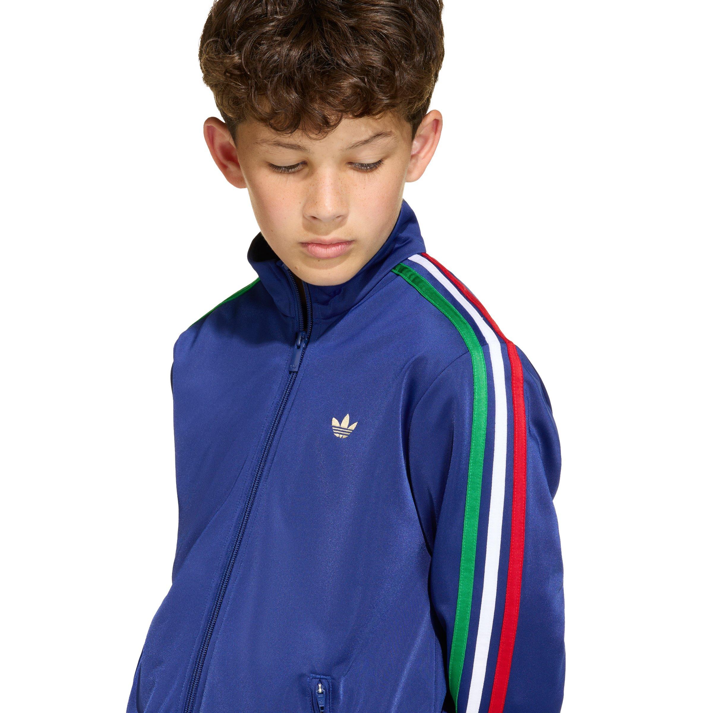 adidas Originals Big Kids' Firebird Loose Track Top - Blue - BLUE Thumbnail View 3