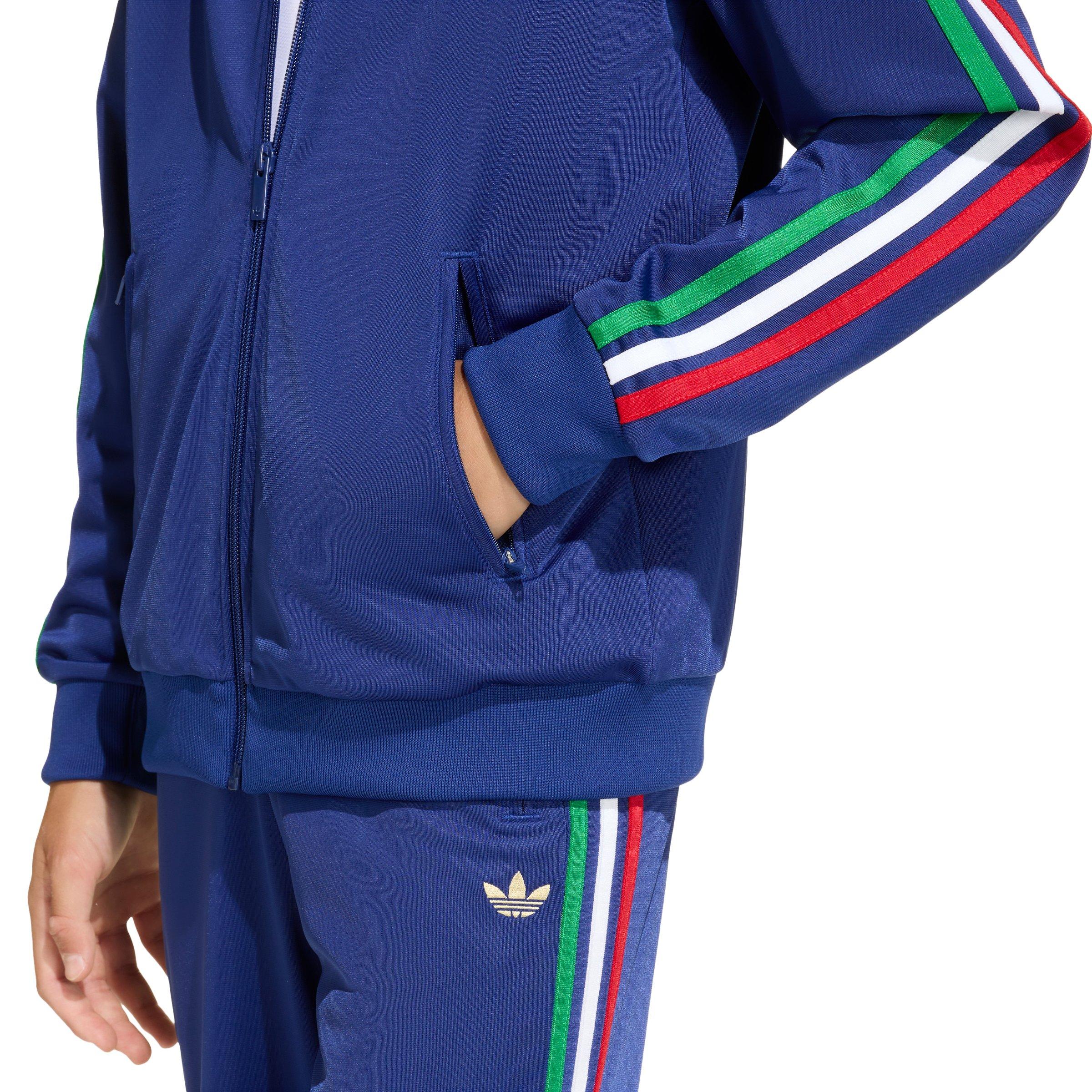 adidas Originals Big Kids' Firebird Loose Track Top - Blue - BLUE Thumbnail View 4