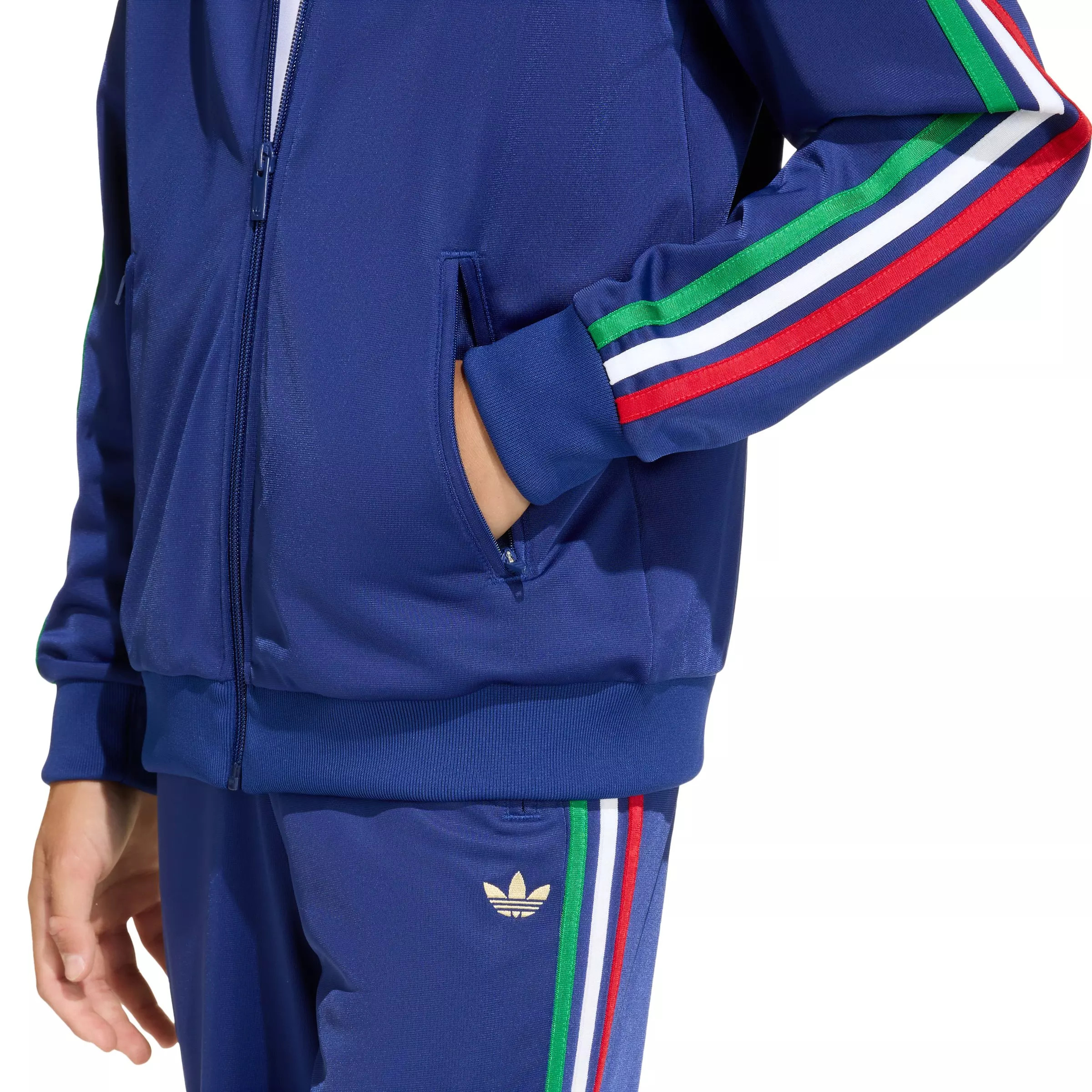 adidas Originals Big Kids' Firebird Loose Track Top - Blue - BLUE