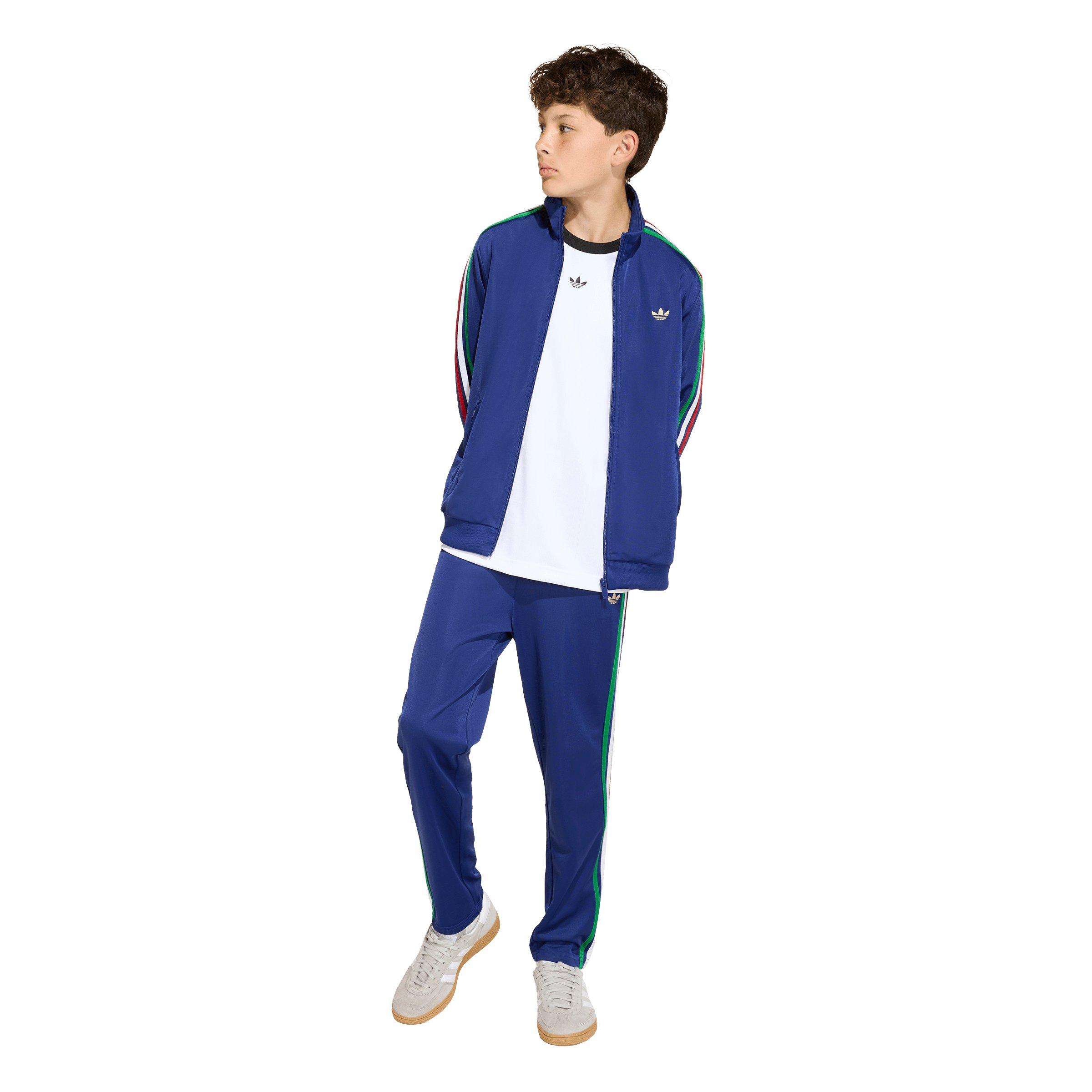 adidas Originals Big Kids' Firebird Loose Track Top - Blue - BLUE Thumbnail View 5