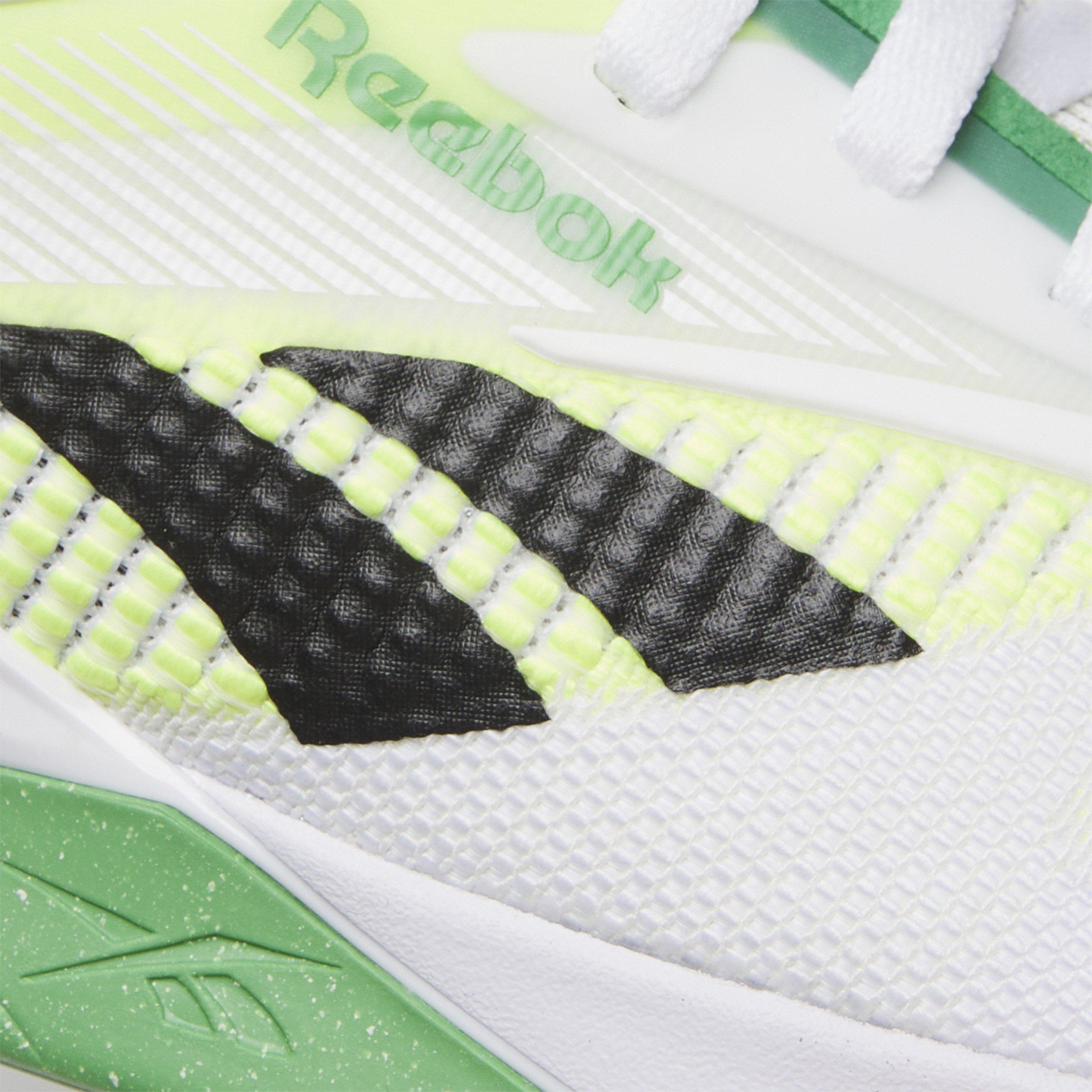 Reebok Nano X4 "Ftwr White/Solar Acid Yellow/Sport Green" Unisex Training Shoe - WHITE/YELLOW/GREEN Thumbnail View 7