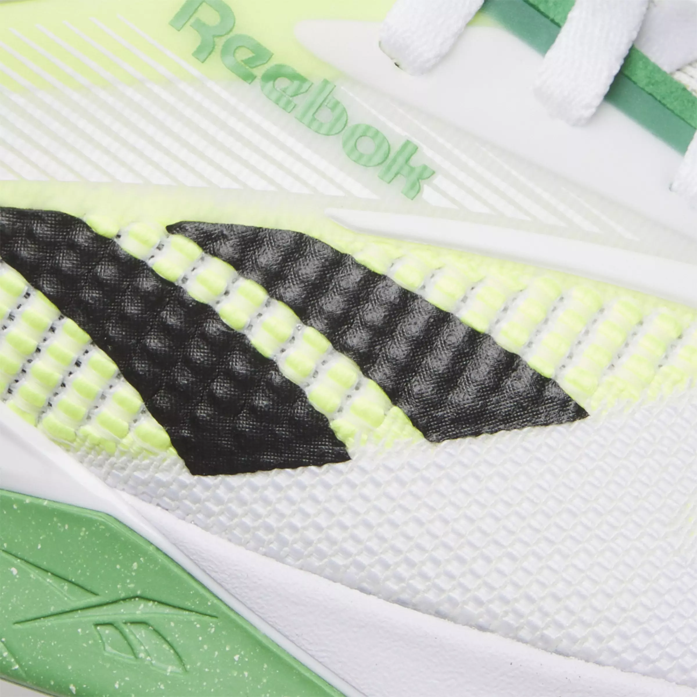 Reebok Nano X4 "Ftwr White/Solar Acid Yellow/Sport Green" Unisex Training Shoe - WHITE/YELLOW/GREEN