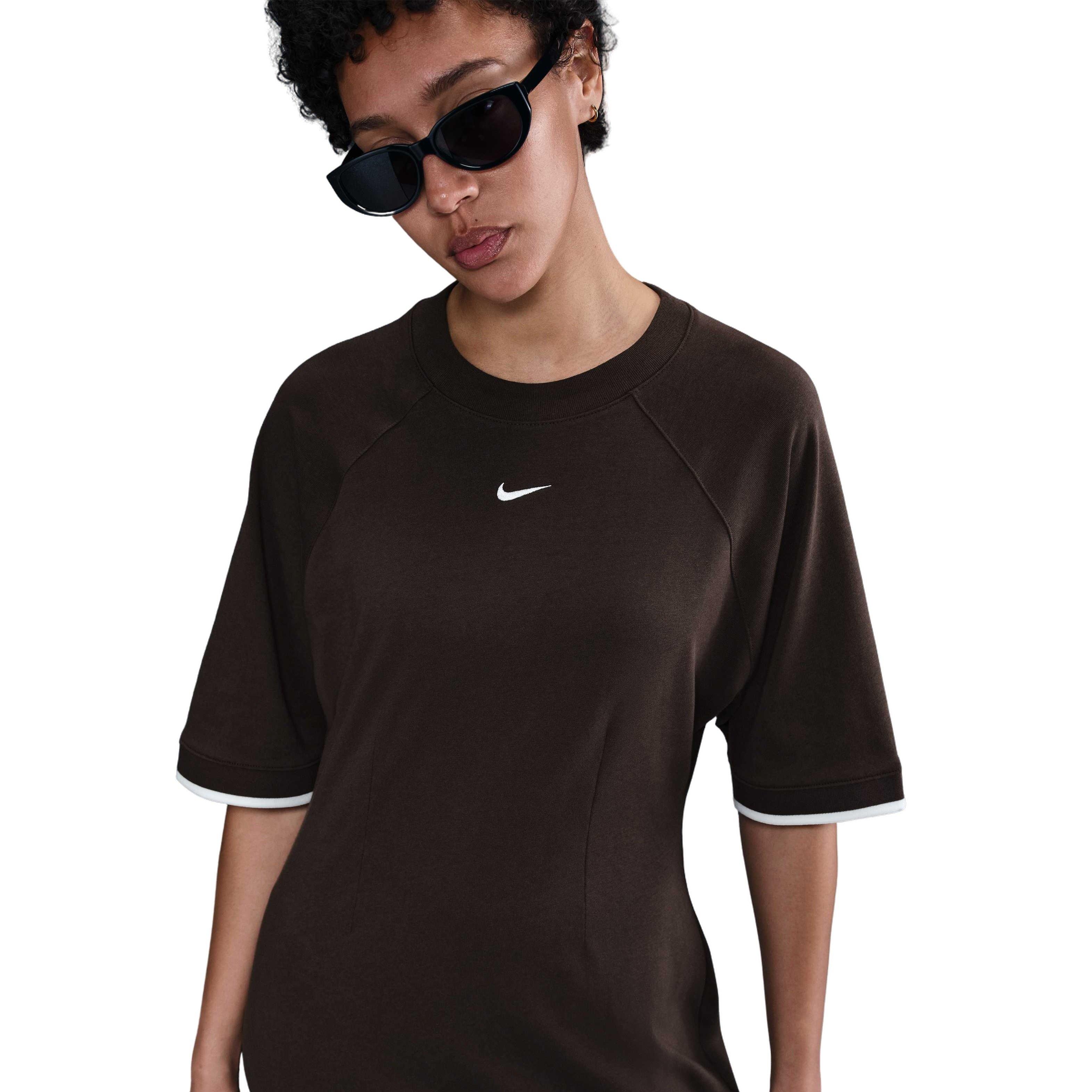 Nike Women's Sportswear Collection T-Shirt Dress - BROWN Thumbnail View 3