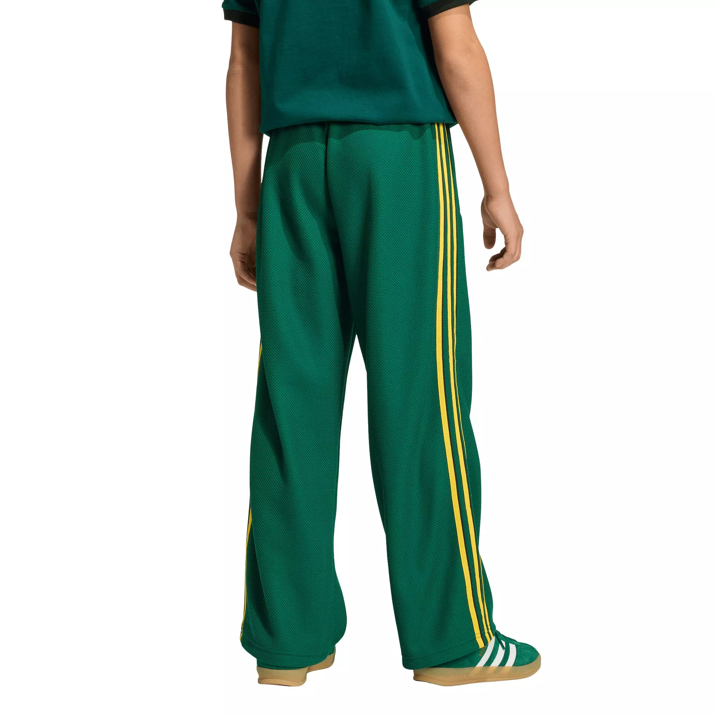 adidas Originals Big Boys' Firebird Loose Double Knit Tracksuit Bottoms - Green - GREEN