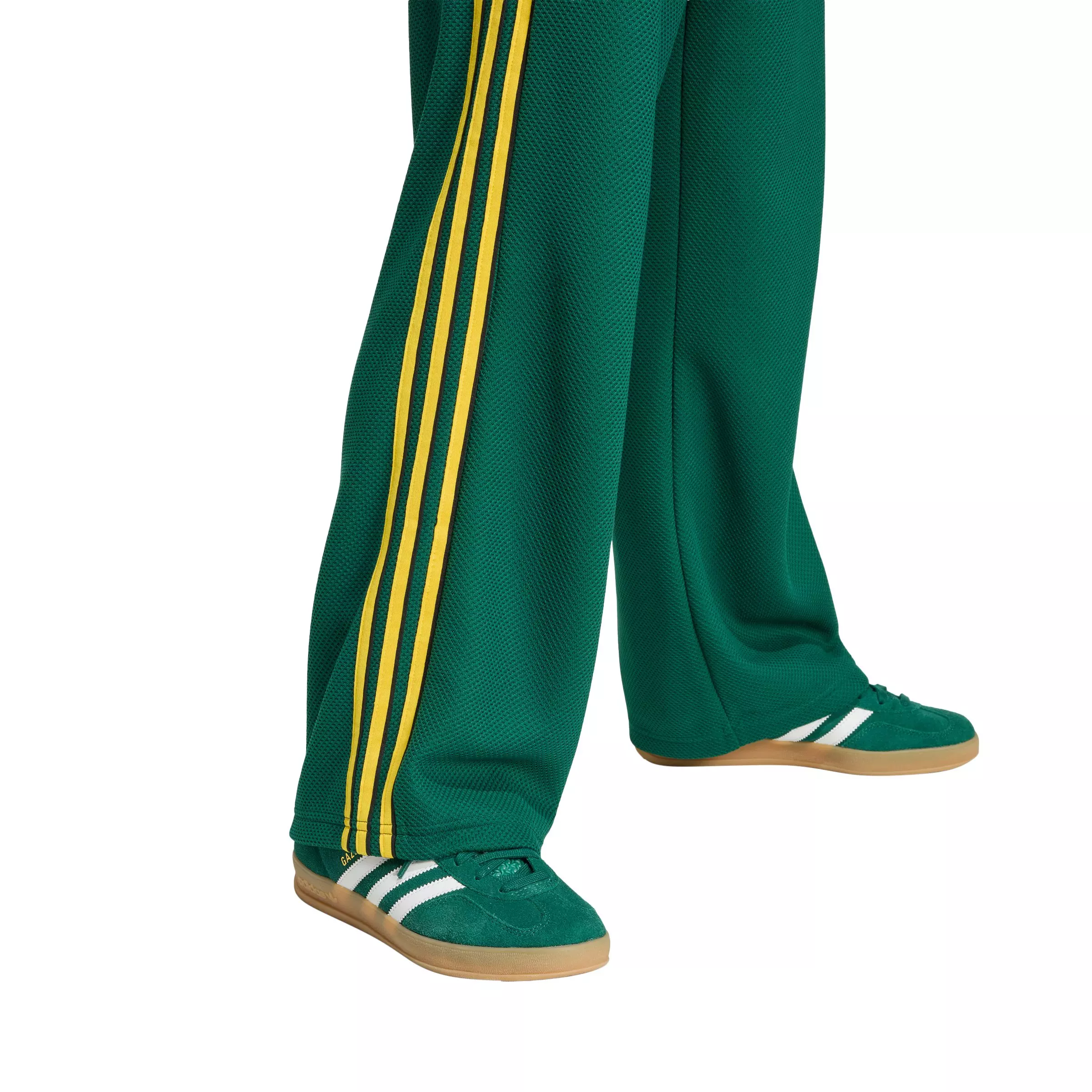 adidas Originals Big Boys' Firebird Loose Double Knit Tracksuit Bottoms - Green - GREEN