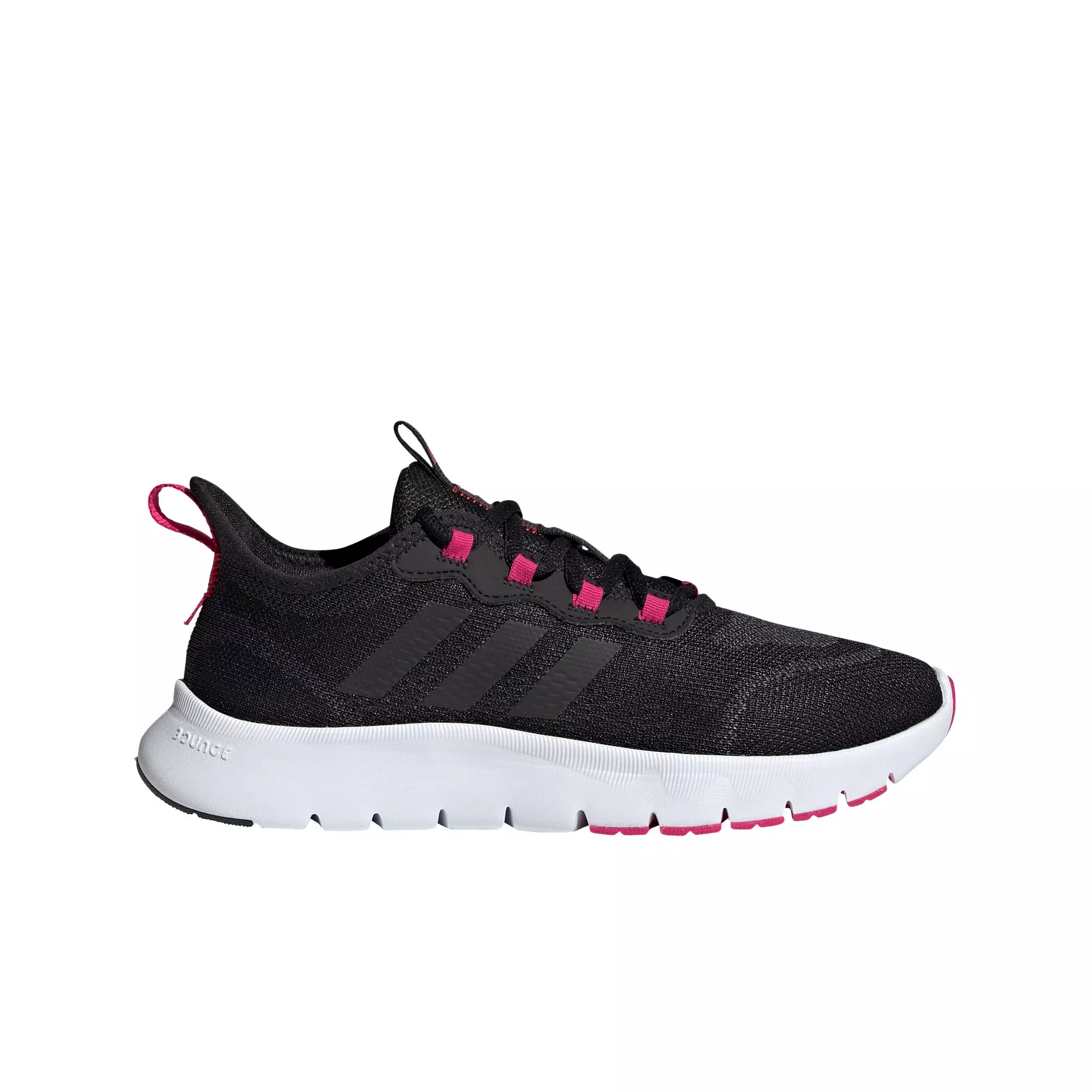 adidas Nario Move "Core Black/Team Real Magenta" Women's Running Shoe - BLACK/PINK