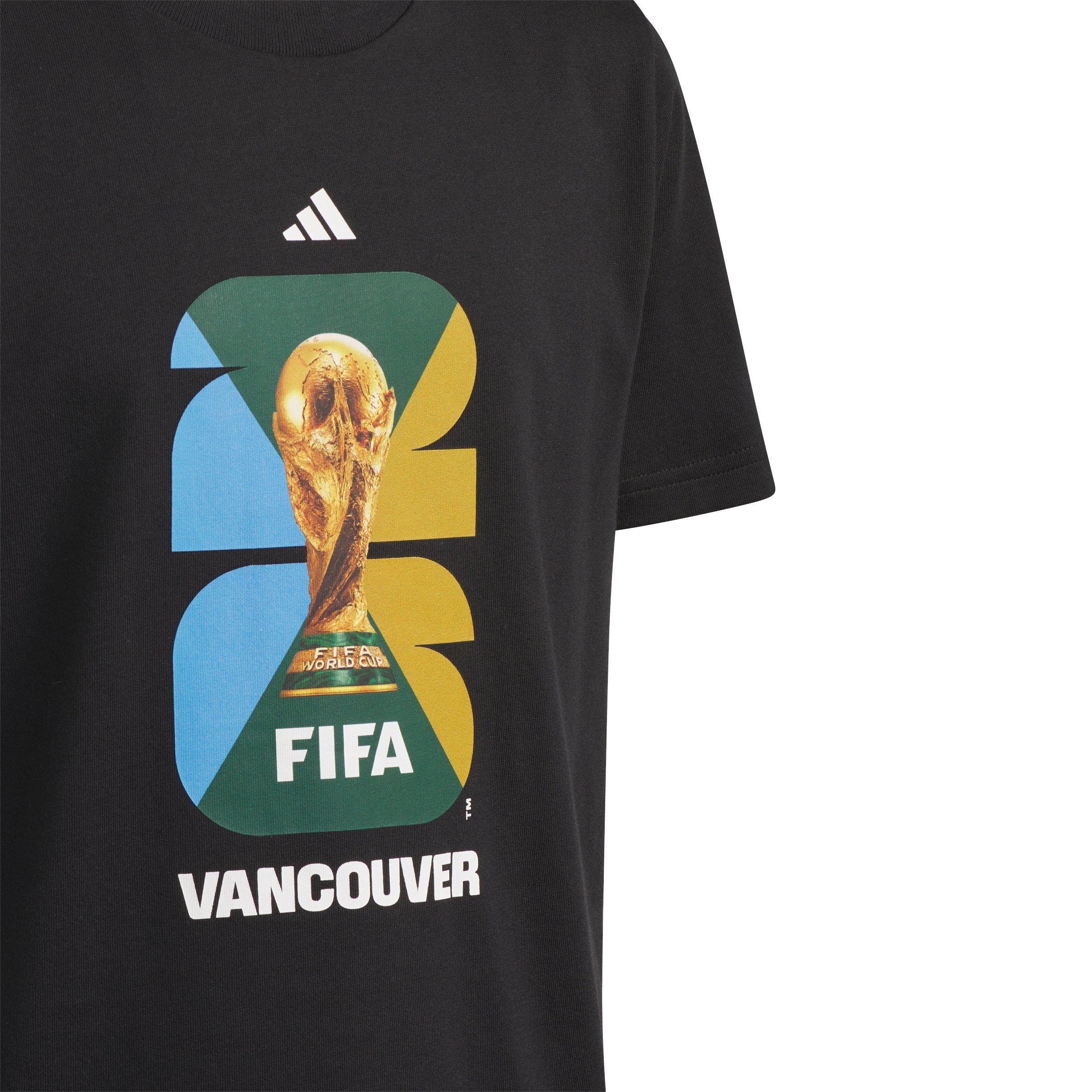 adidas FIFA World Cup 26 Host City Vancouver BC Big Kids' Black Graphic T-Shirt