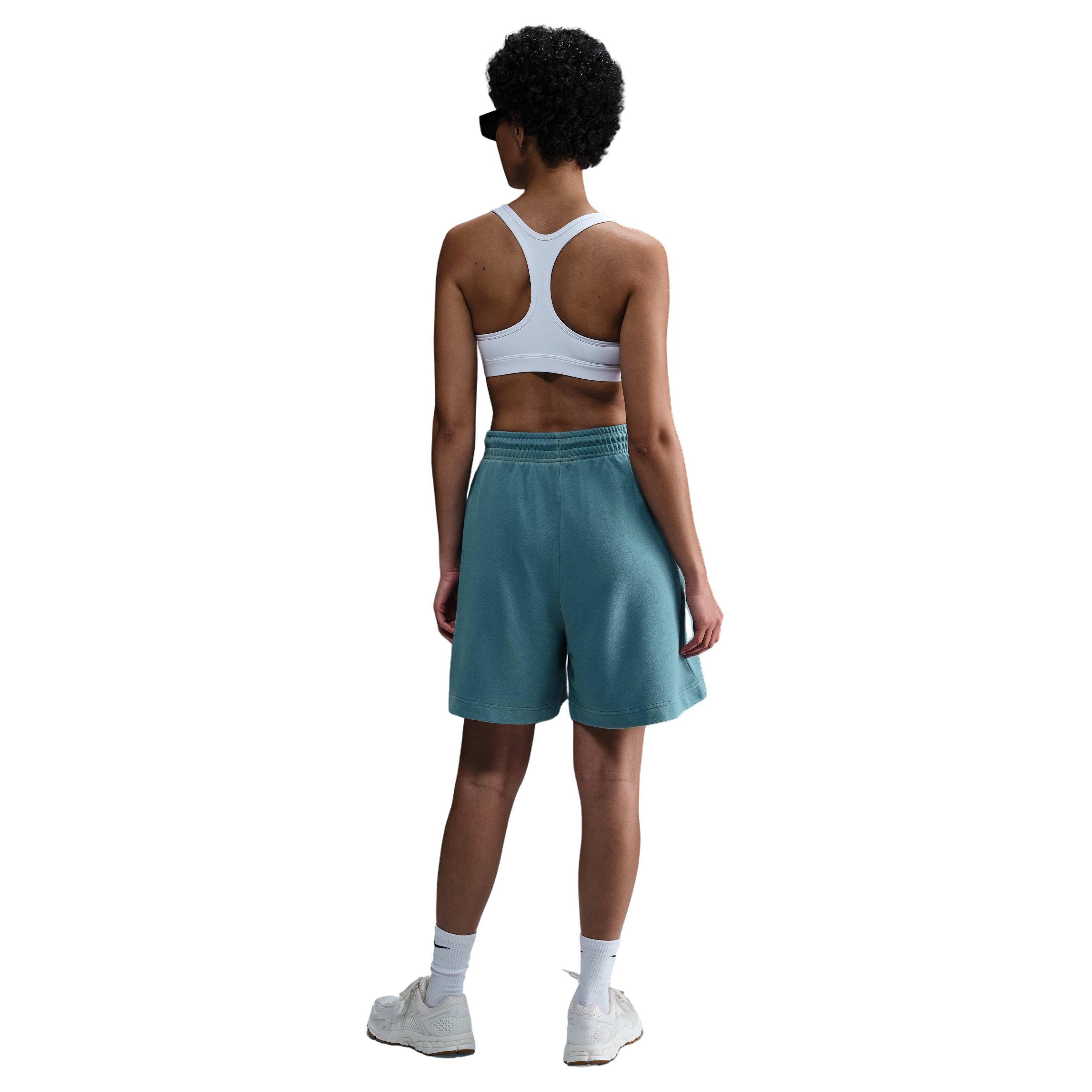 Nike Women's Sportswear High-Waisted 6' Phoenix Fleece French Terry Shorts - BLUE Thumbnail View 2