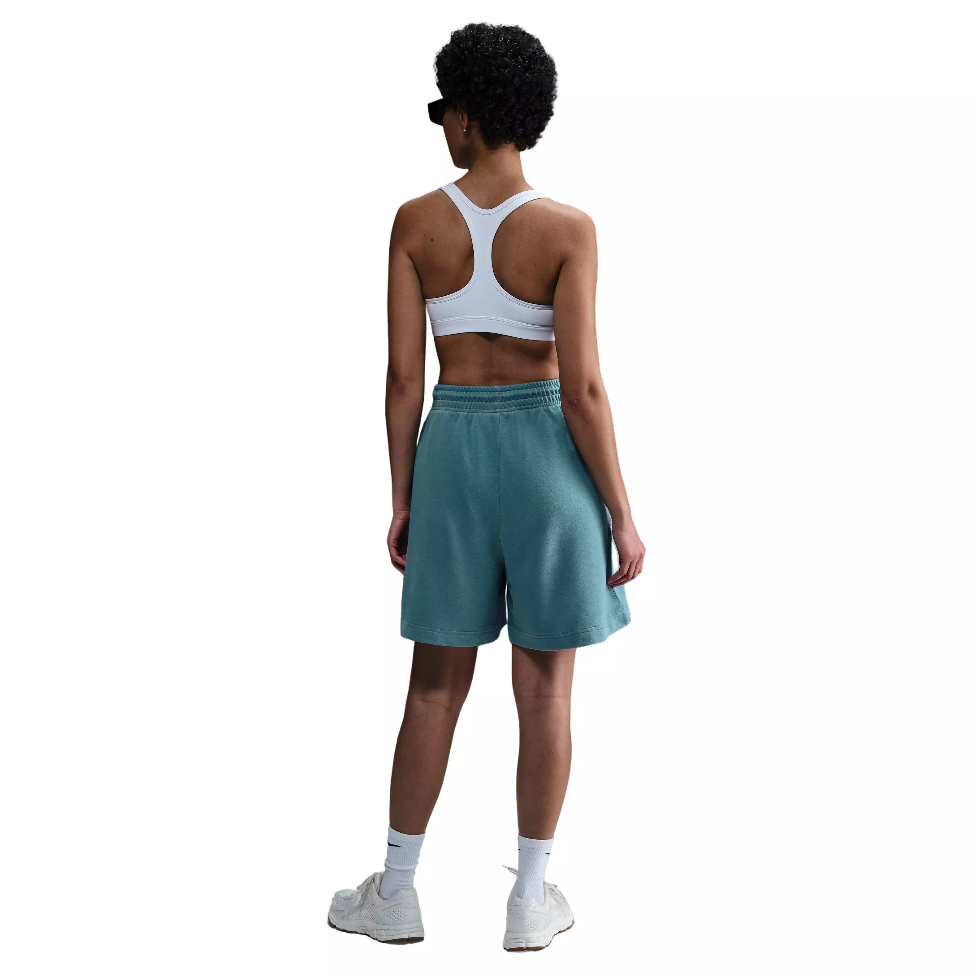 Nike Women's Sportswear High-Waisted 6' Phoenix Fleece French Terry Shorts - BLUE