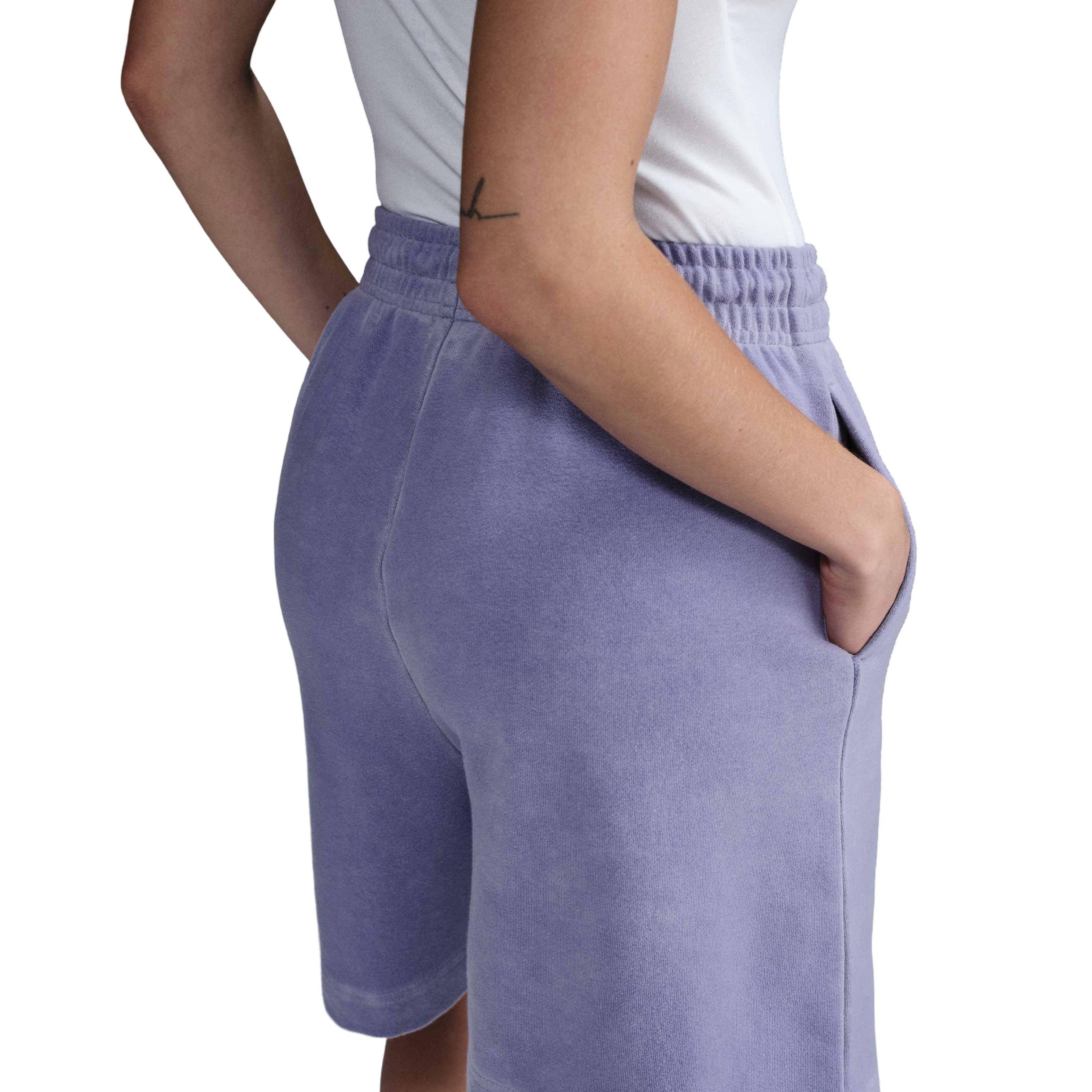 Nike Women's Sportswear High-Waisted 6' Phoenix Fleece French Terry Shorts - PURPLE Thumbnail View 5