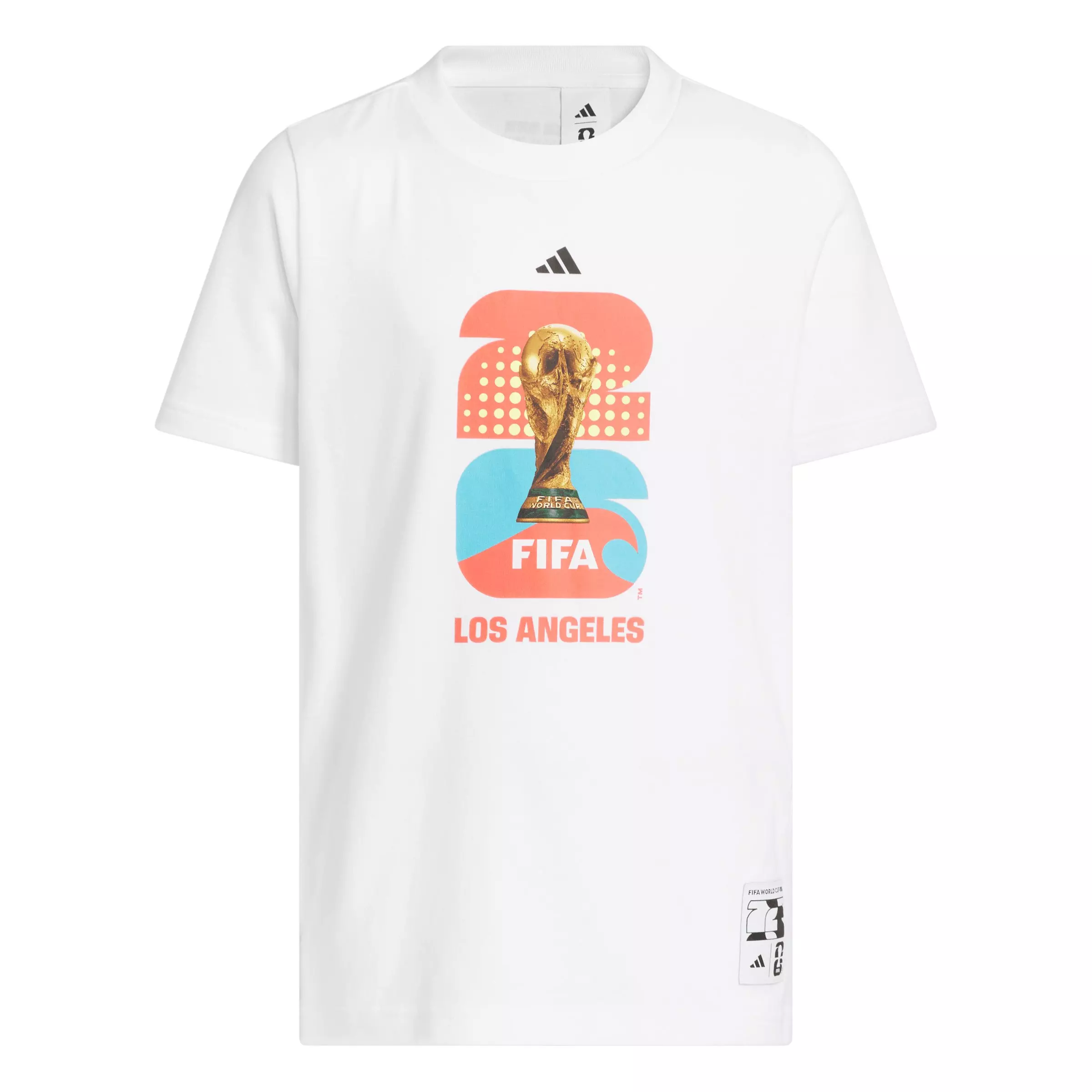 adidas Big Kids' FIFA World Cup 26 Host City Los Angeles Graphic T-Shirt - White - WHITE