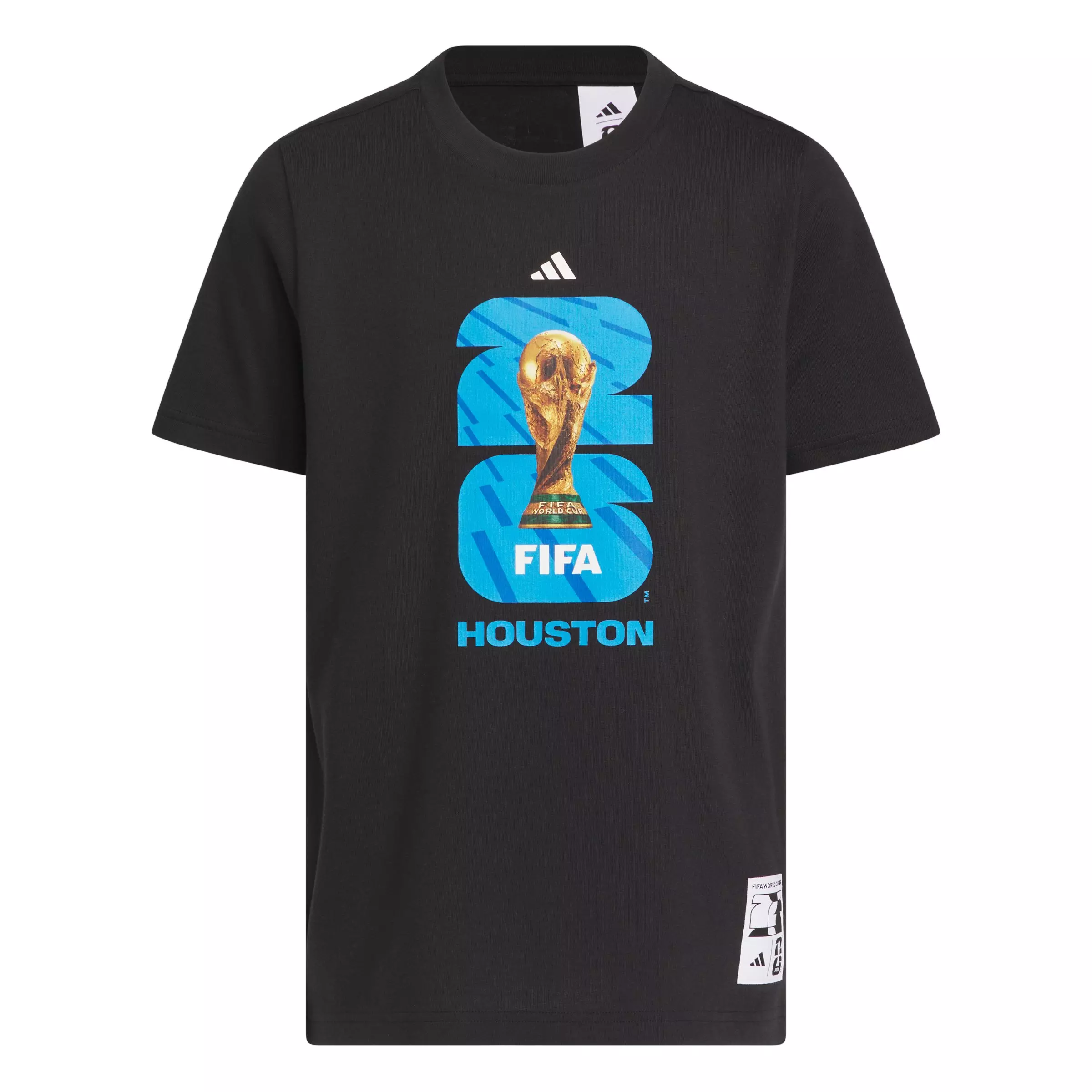 adidas Big Kids' FIFA World Cup 26 Host City Houston Graphic T-Shirt - Black - BLACK