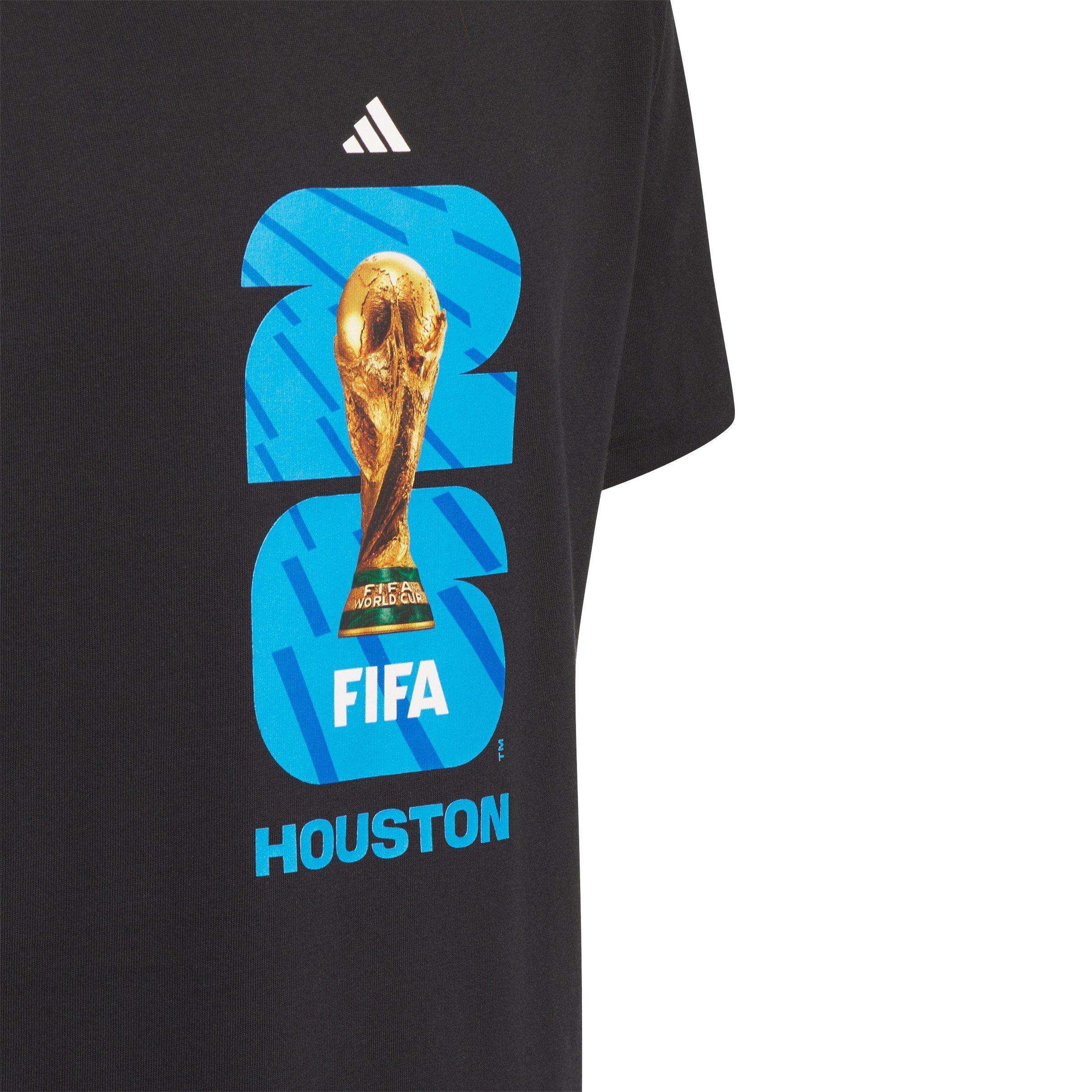 adidas FIFA World Cup 26 Host City Houston Big Kids' Black Graphic T-Shirt