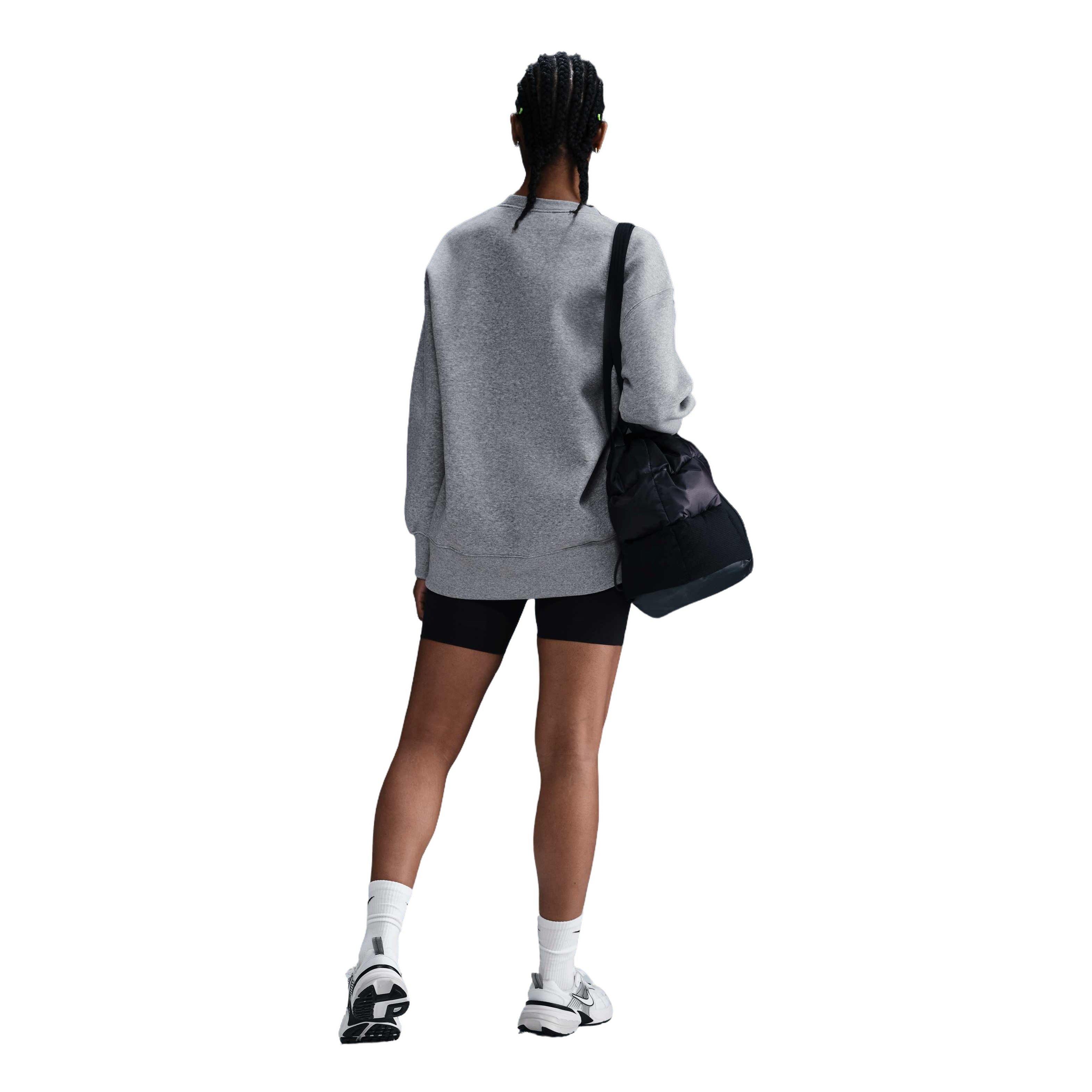 Nike Women's Sportswear Phoenix Fleece Oversized Crew-Neck Sweatshirt - DK GREY Thumbnail View 2