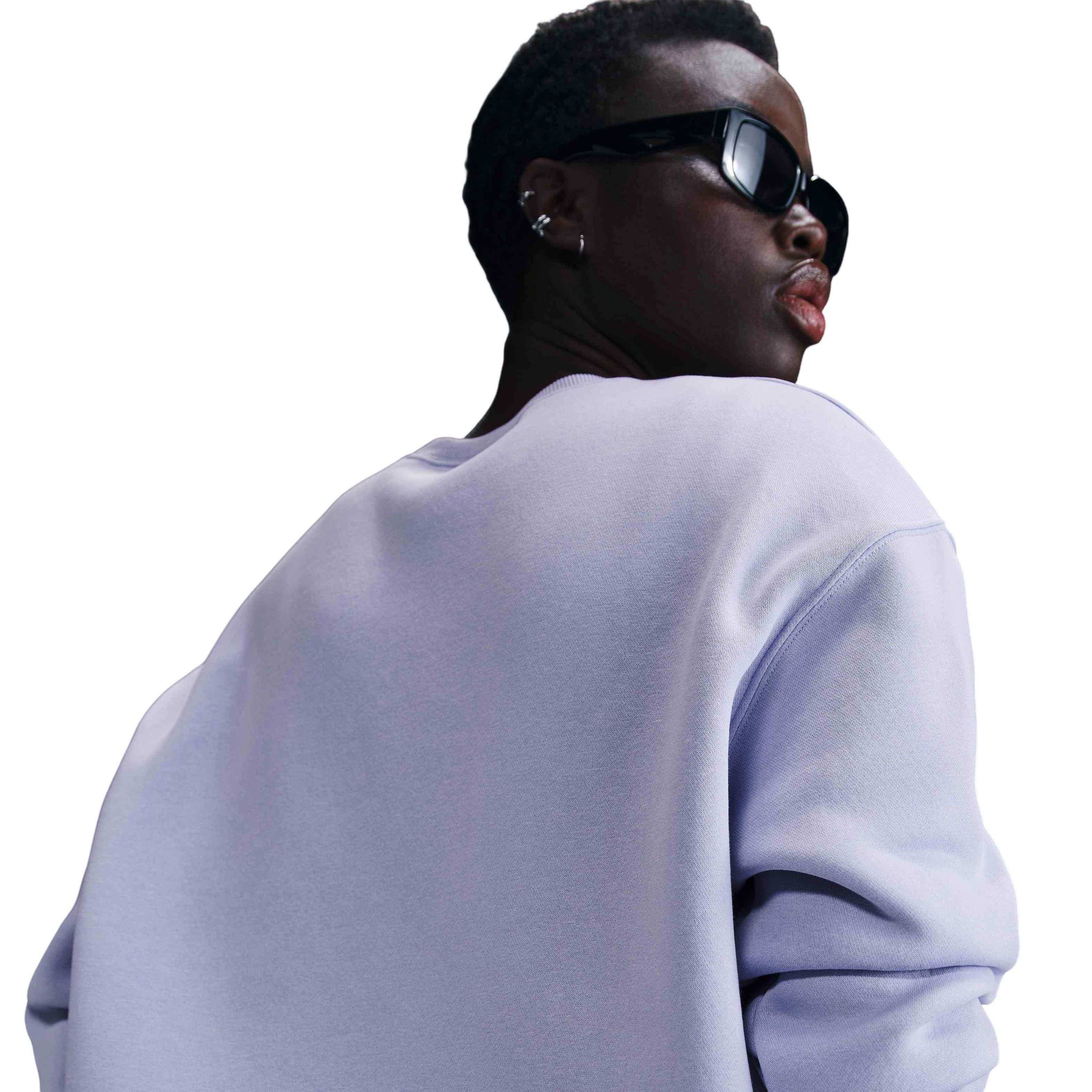 Nike Women's Sportswear Phoenix Fleece Oversized Crew-Neck Sweatshirt - PURPLE Thumbnail View 4