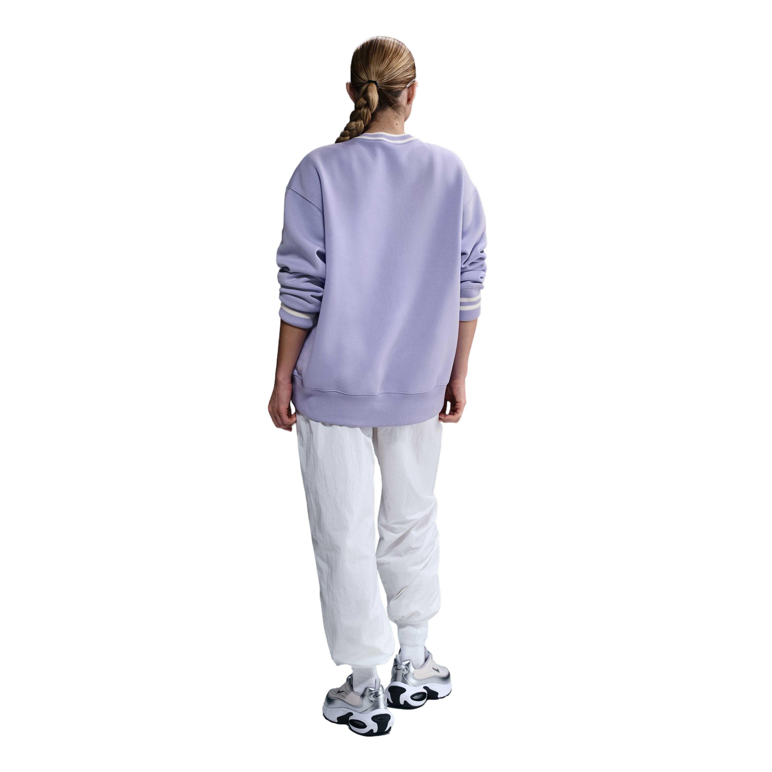 Nike Women's Sportswear Phoenix Fleece Graphic Oversized Crew-Neck Sweatshirt - Purple - PURPLE Thumbnail View 2