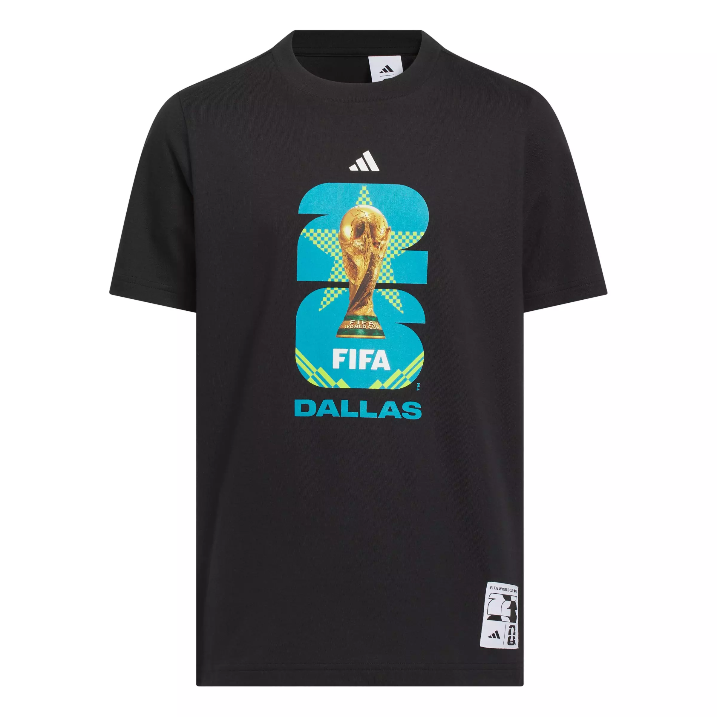 adidas Big Kids' FIFA World Cup 26 Host City Dallas Graphic T-Shirt - Black - BLACK