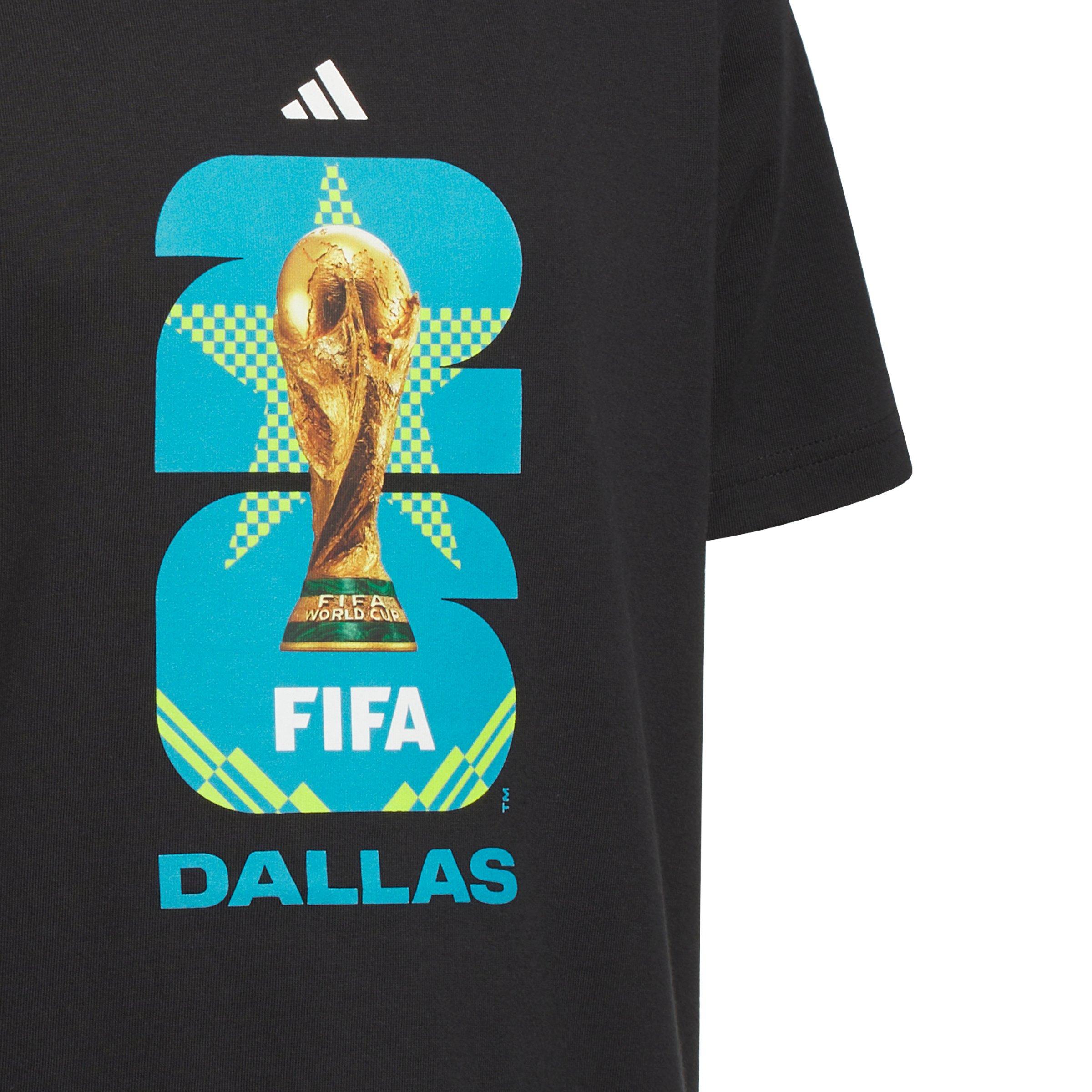 adidas FIFA World Cup 26 Host City Dallas Big Kids' Black Graphic T-Shirt