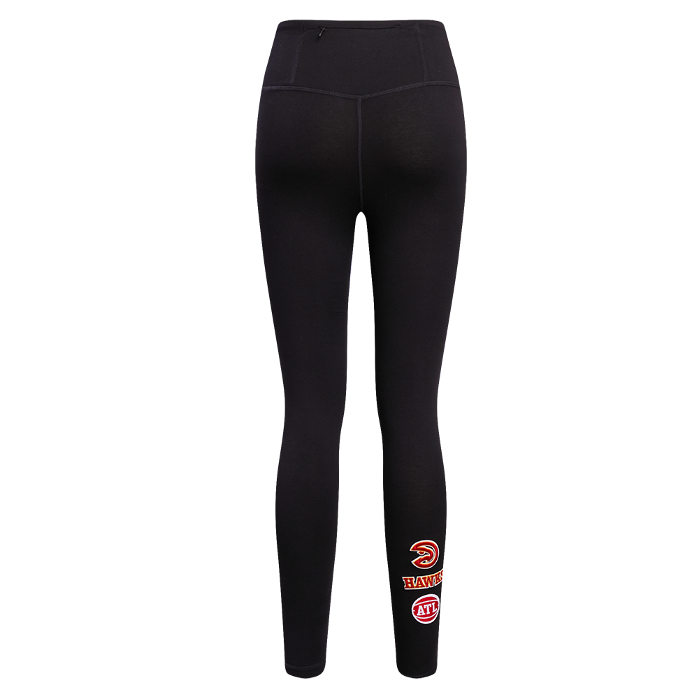 Pro Standard Women's Atlanta Hawks Retro Classic Jersey Leggings - Black - BLACK Thumbnail View 2