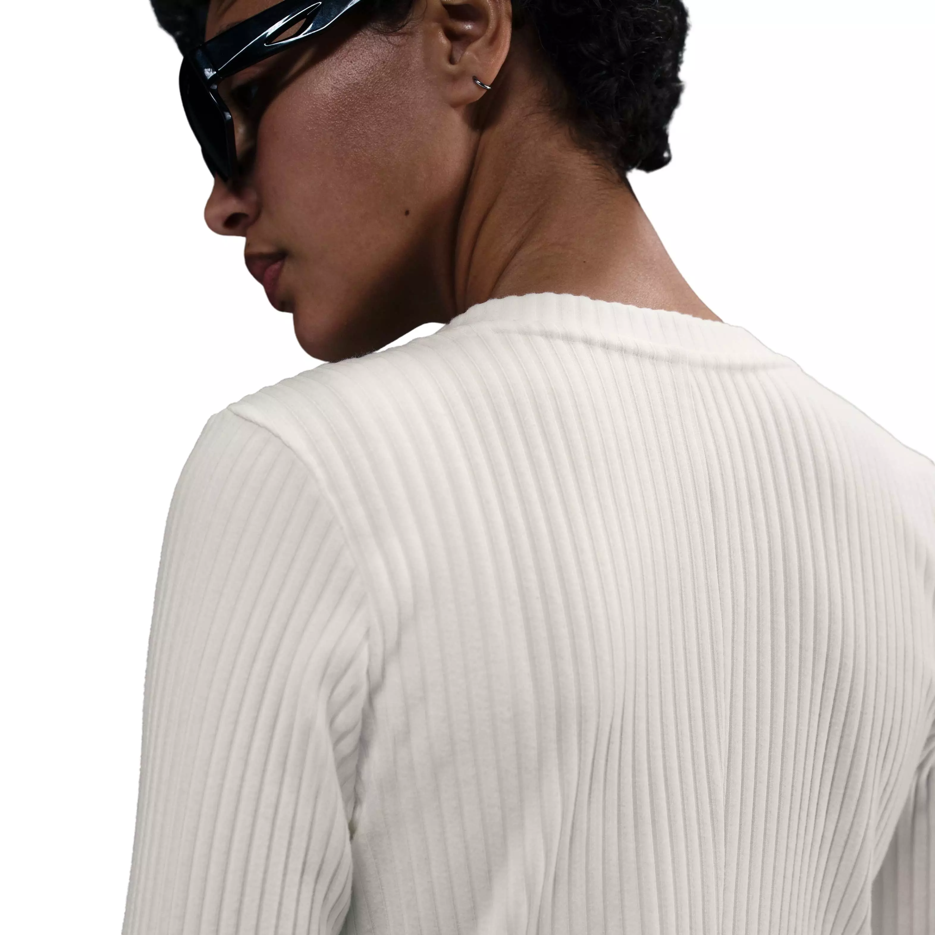 Nike Women's Sportswear Chill Knit Rib Cardigan -Sail - SAIL