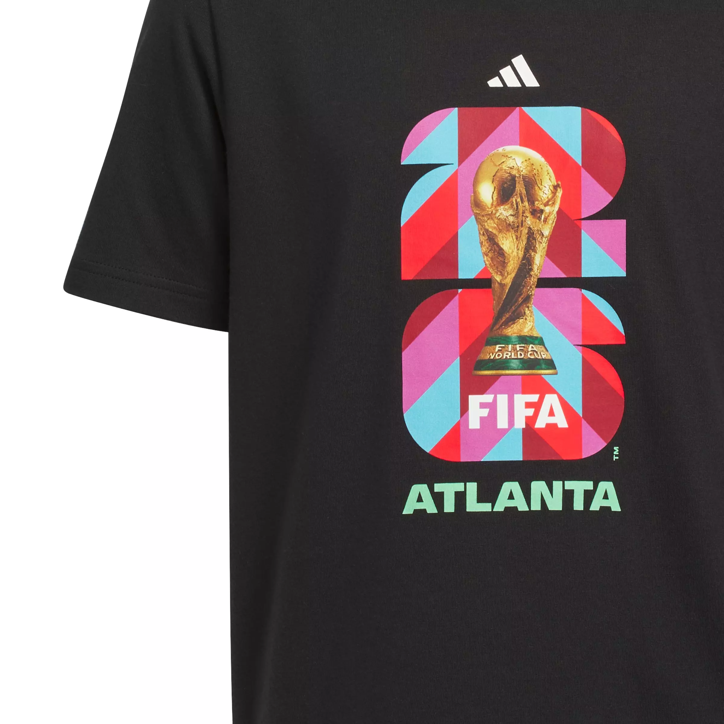 adidas Big Kids' FIFA World Cup 26 Host City Atlanta Graphic T-Shirt - Black - BLACK