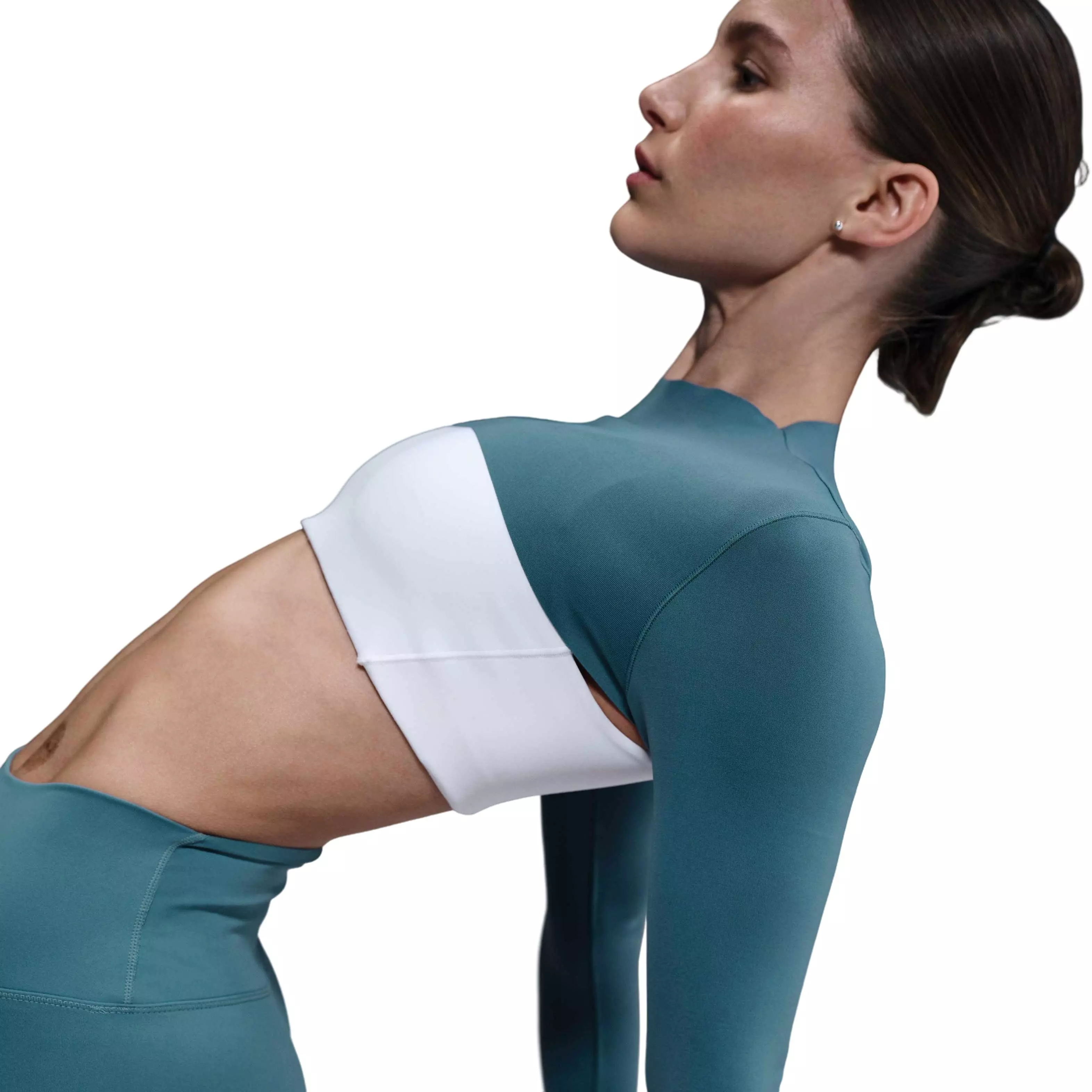 Nike Women's Zenvy Dri-FIT Long-Sleeve Shrug Top -Blue - BLUE