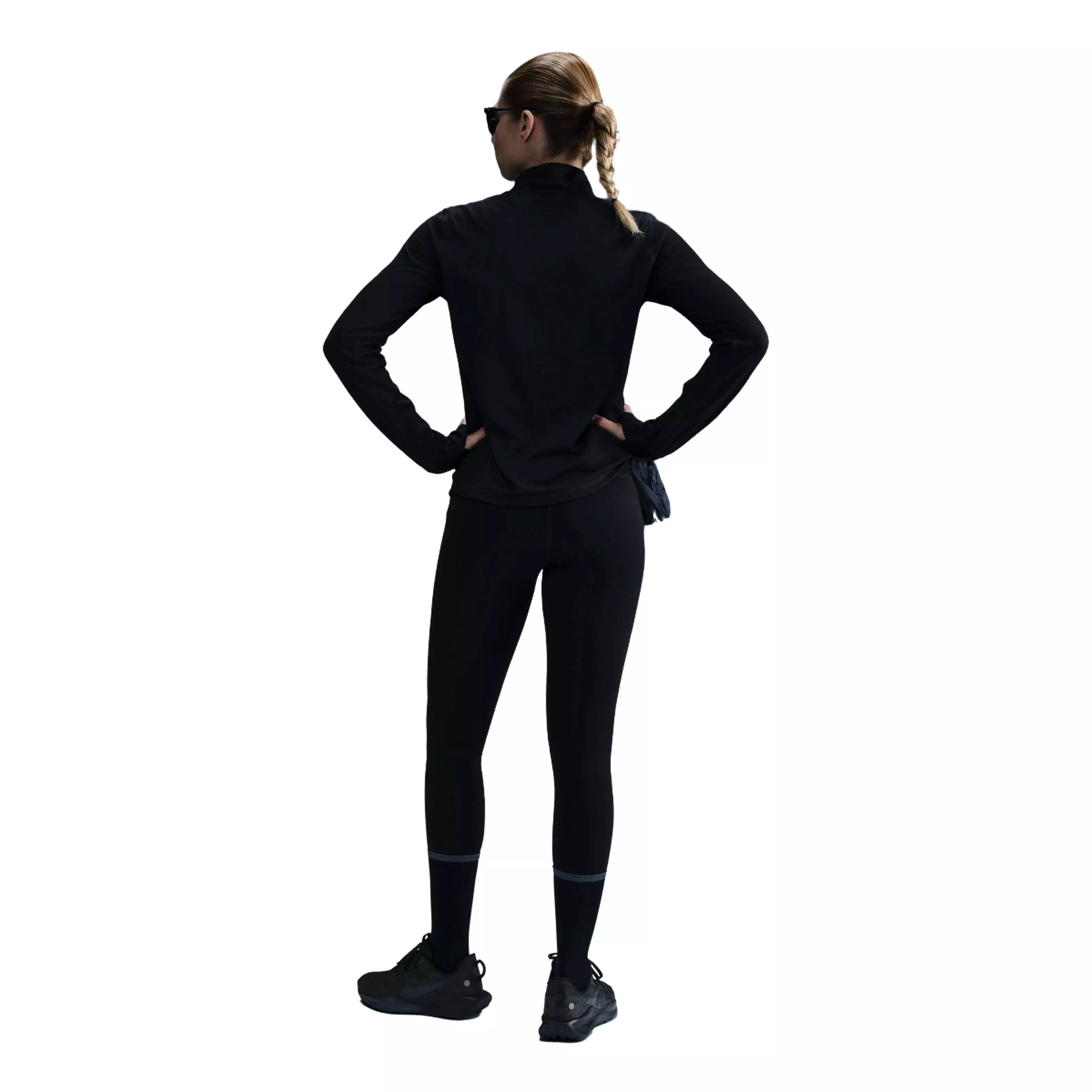 Nike Women's Trail Dri-FIT 1/4-Zip Running Mid-Layer Top - Black - BLACK