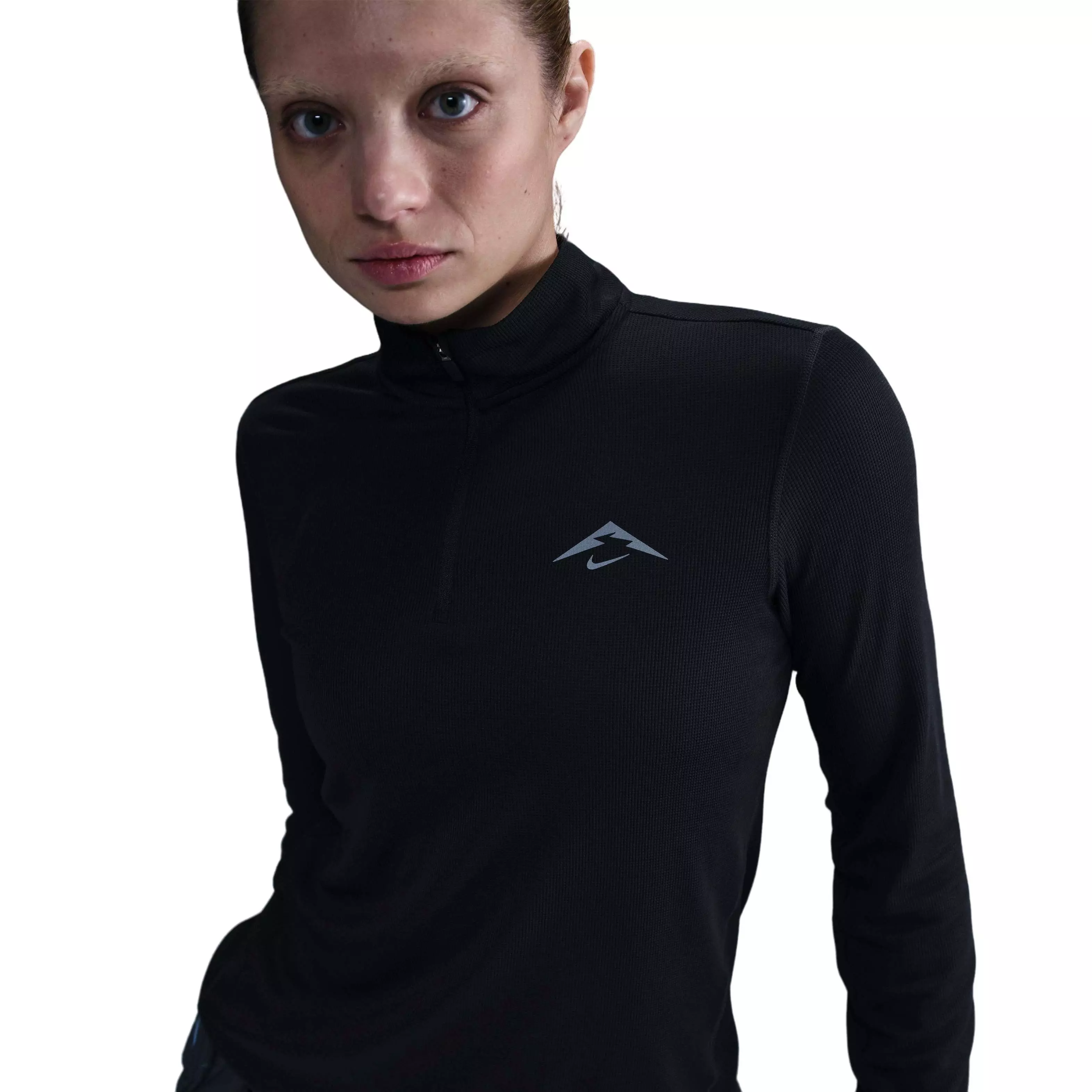 Nike Women's Trail Dri-FIT 1/4-Zip Running Mid-Layer Top -Black - BLACK