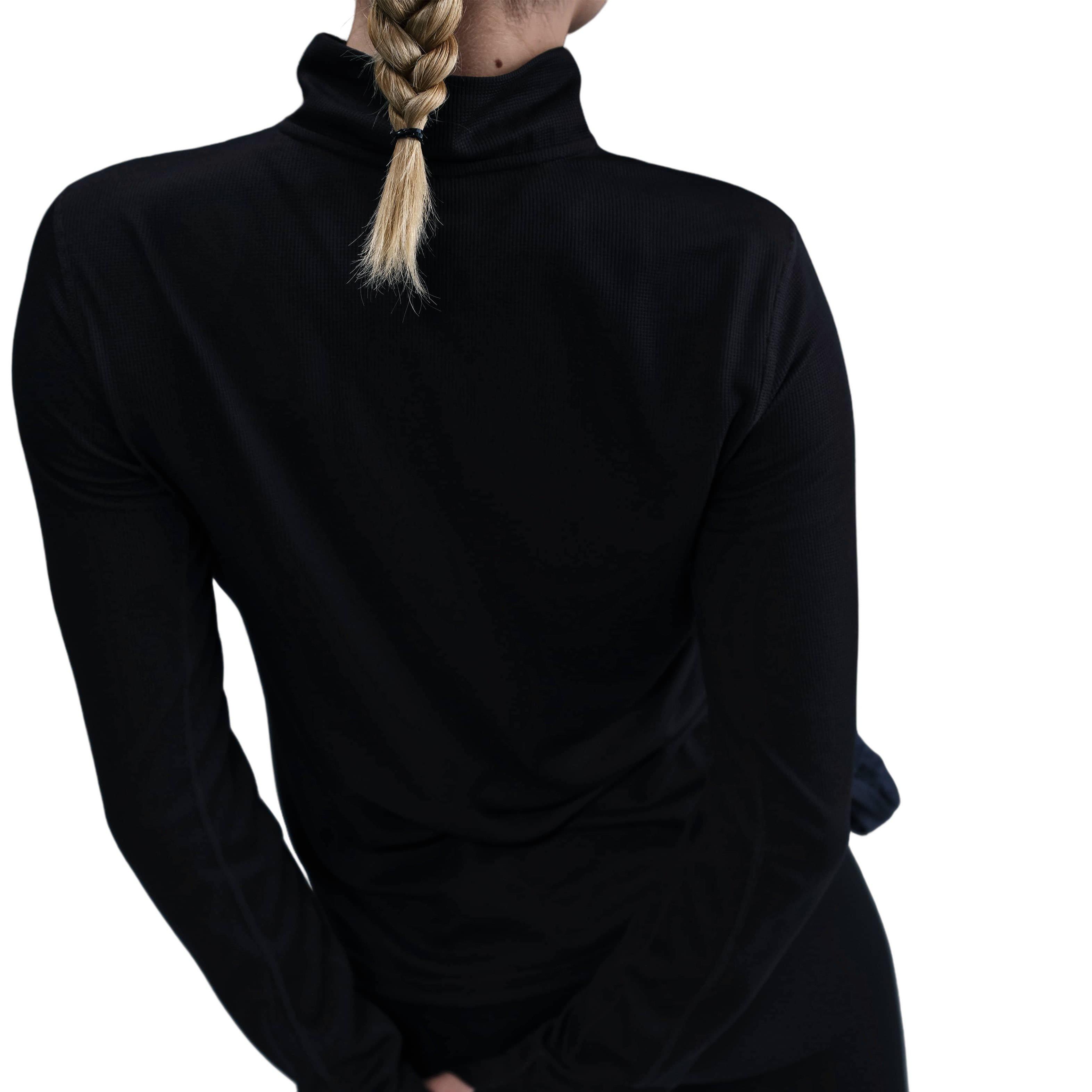 Nike Women's Trail Dri-FIT 1/4-Zip Running Mid-Layer Top - Black - BLACK Thumbnail View 4