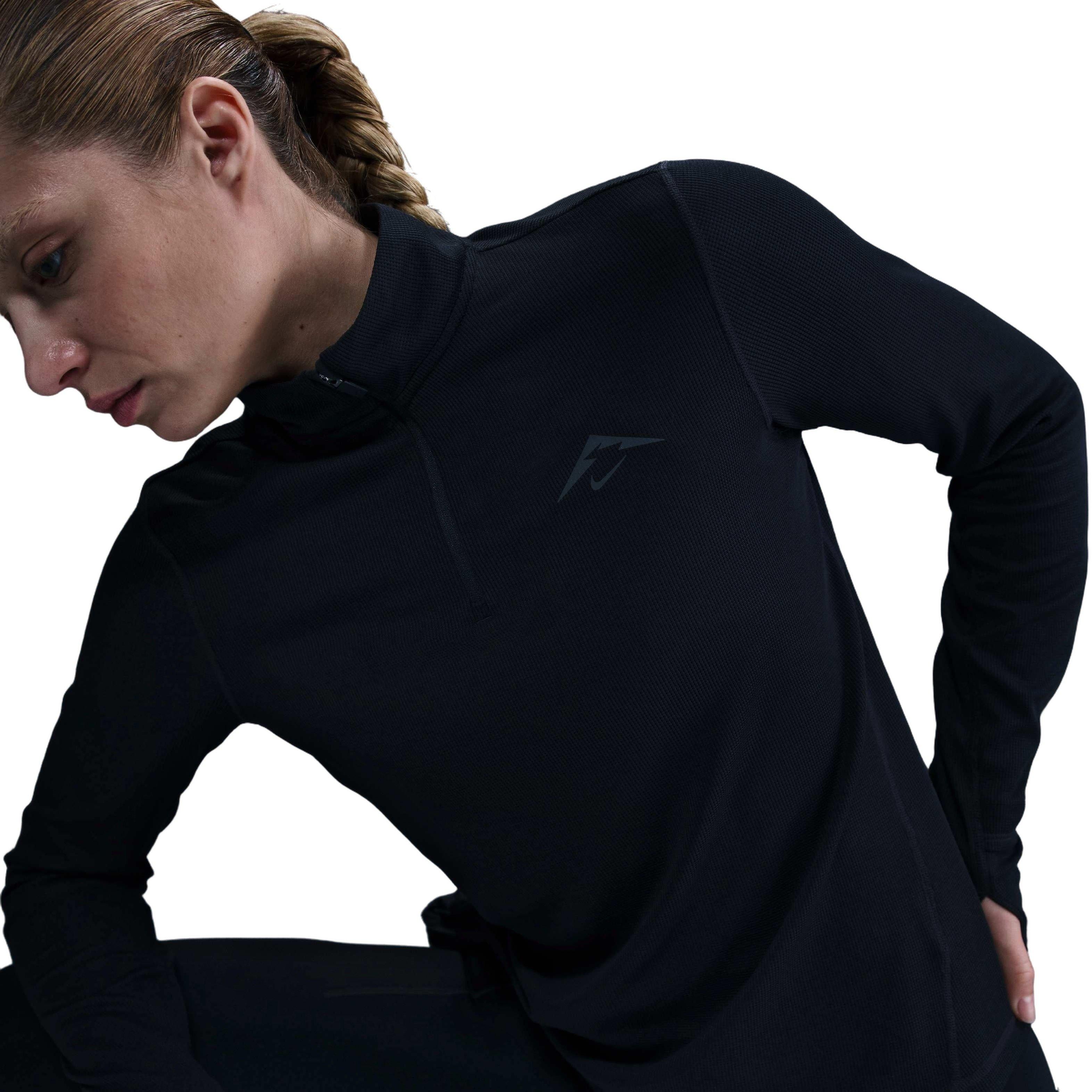 Nike Women's Trail Dri-FIT 1/4-Zip Running Mid-Layer Top - Black - BLACK Thumbnail View 5
