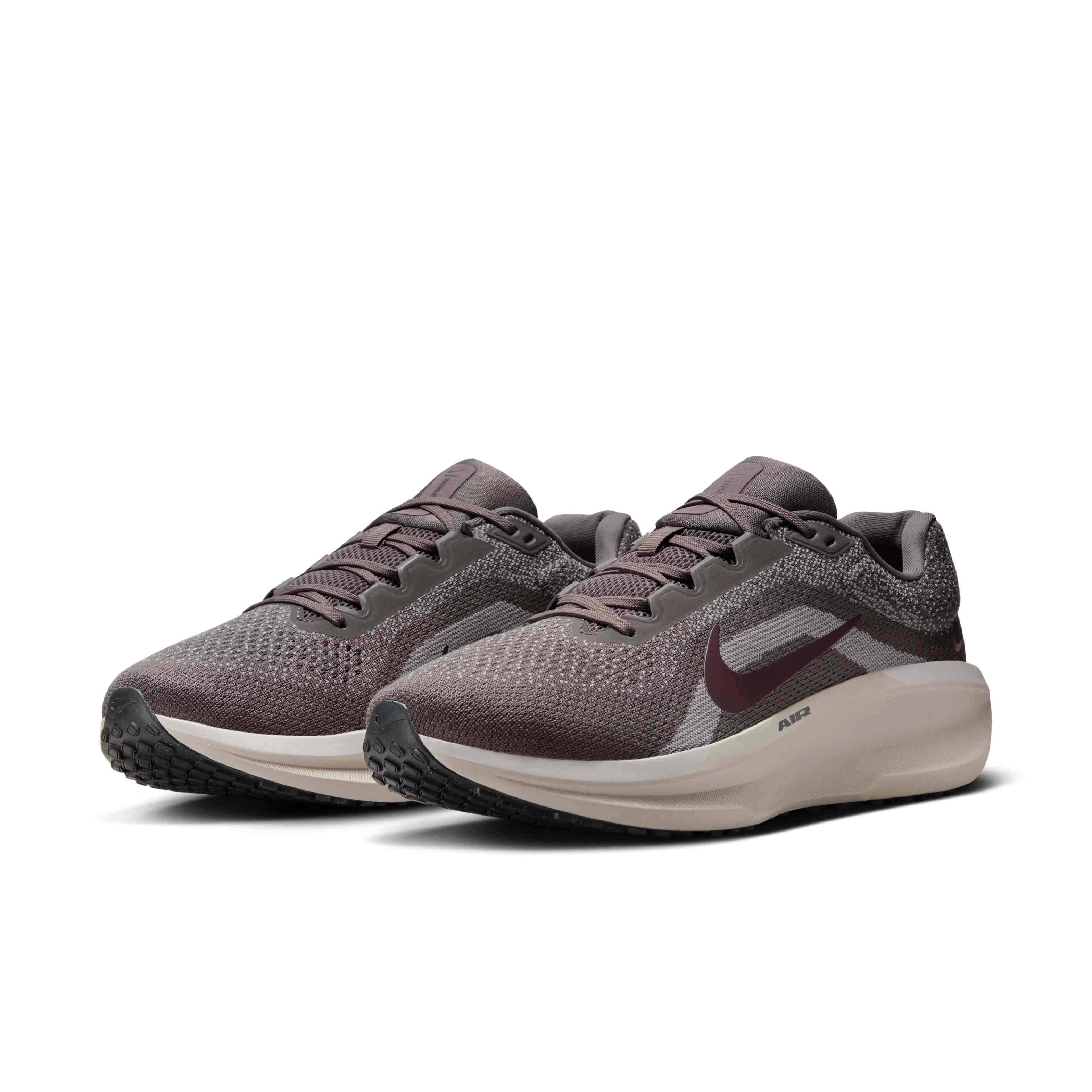 Nike Winflo 11 "Cave Stone/Vast Grey/Dark Smoke Grey/Burgundy Crush" Men's Running Shoe - STONE/GREY/DK GREY/BURGUNDY Thumbnail View 3