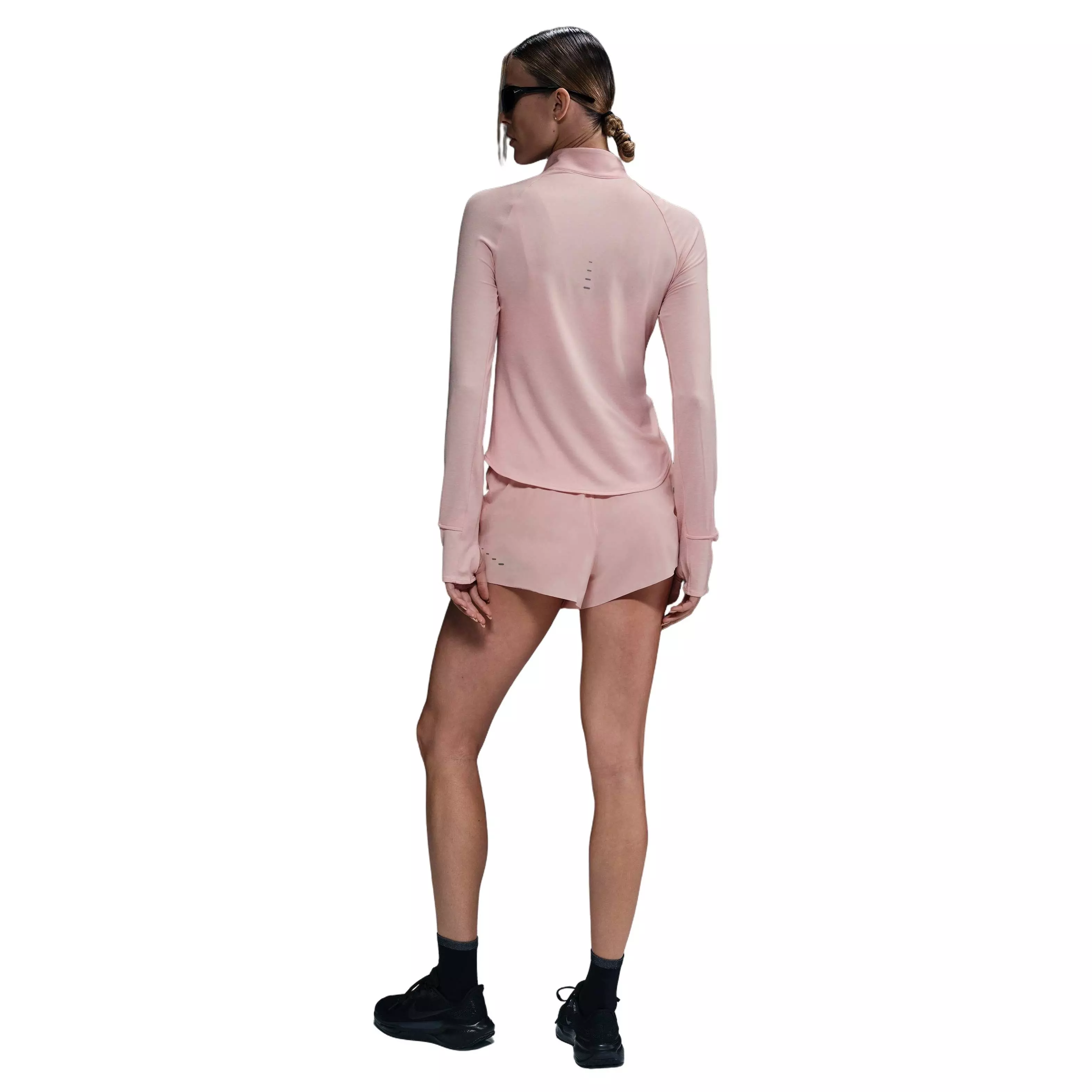 Nike Women's Swift Dri-FIT UV 1/4-Zip Running Top - PINK