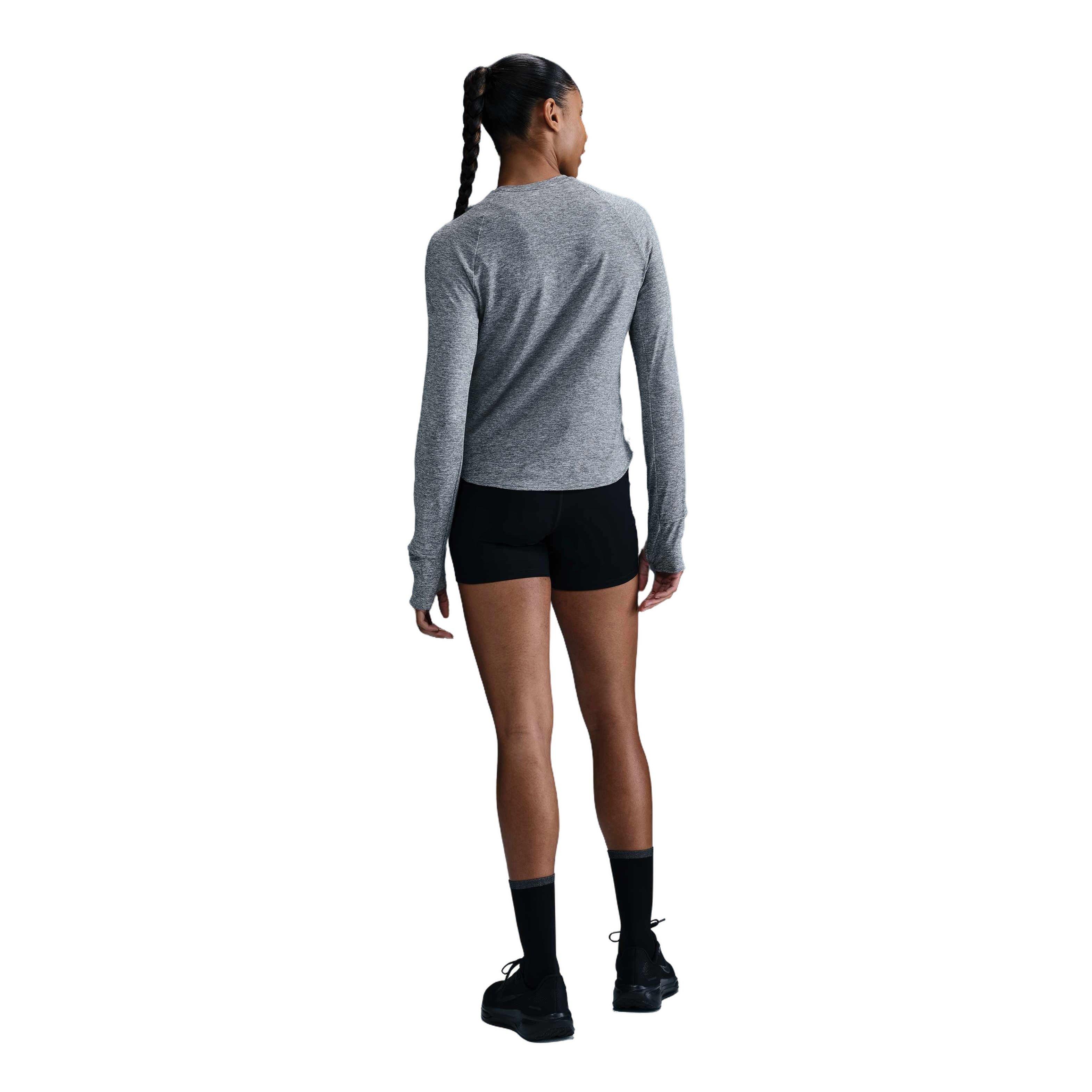 Nike Women's Swift Dri-FIT UV Long-Sleeve Crew-Neck Running Top - GREY Thumbnail View 5