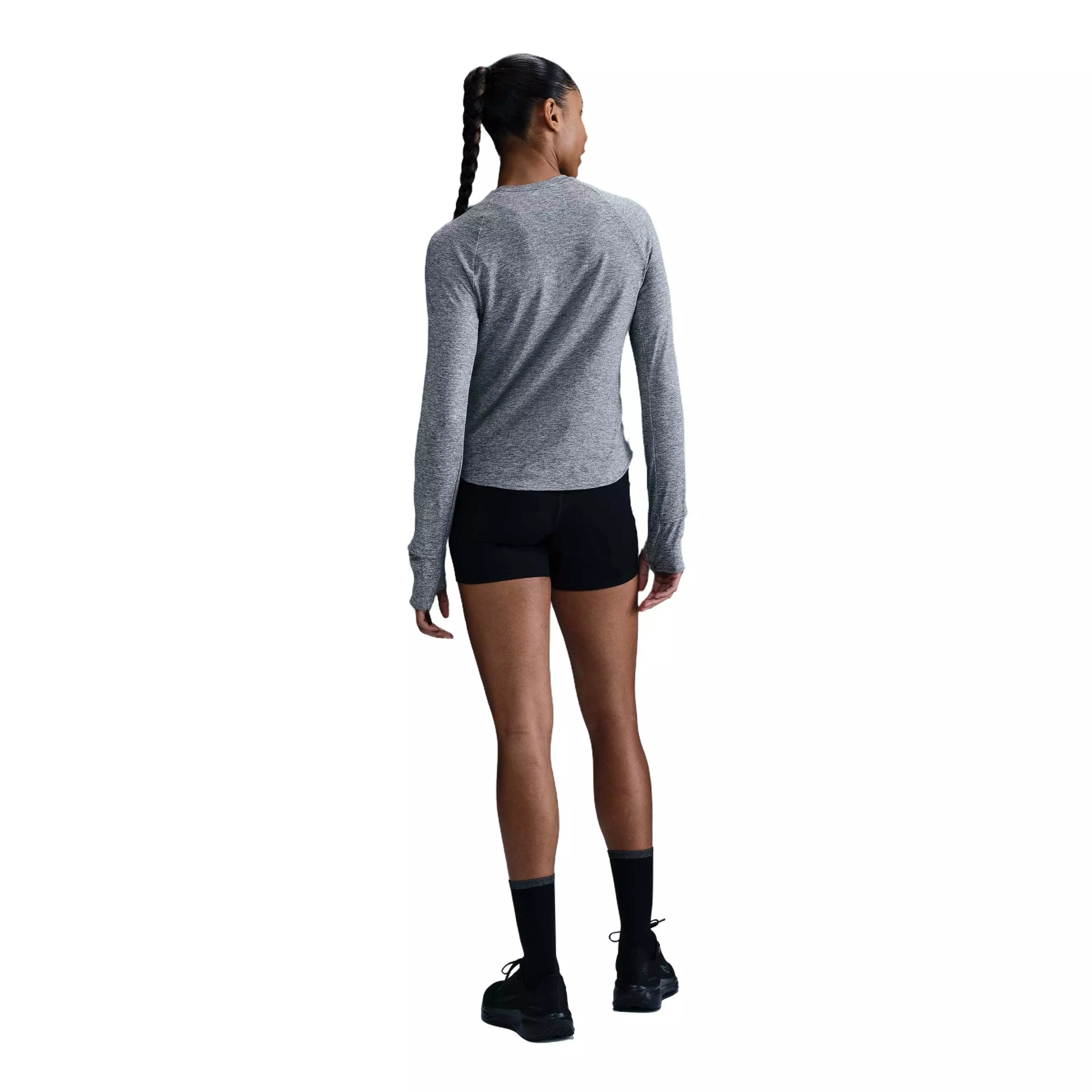 Nike Women's Swift Dri-FIT UV Long-Sleeve Crew-Neck Running Top - GREY