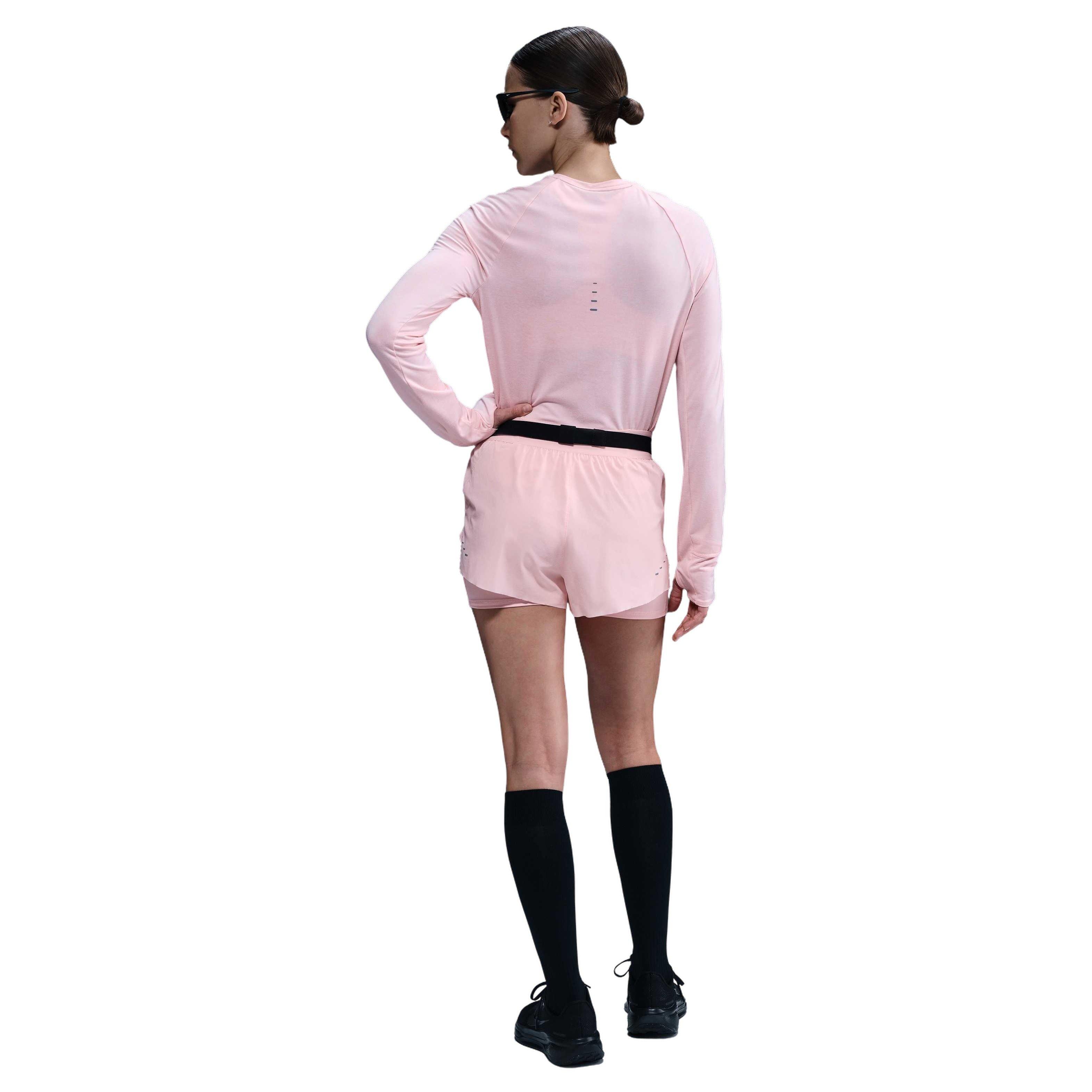 Nike Women's Swift Dri-FIT UV Long-Sleeve Crew-Neck Running Top - PINK Thumbnail View 5