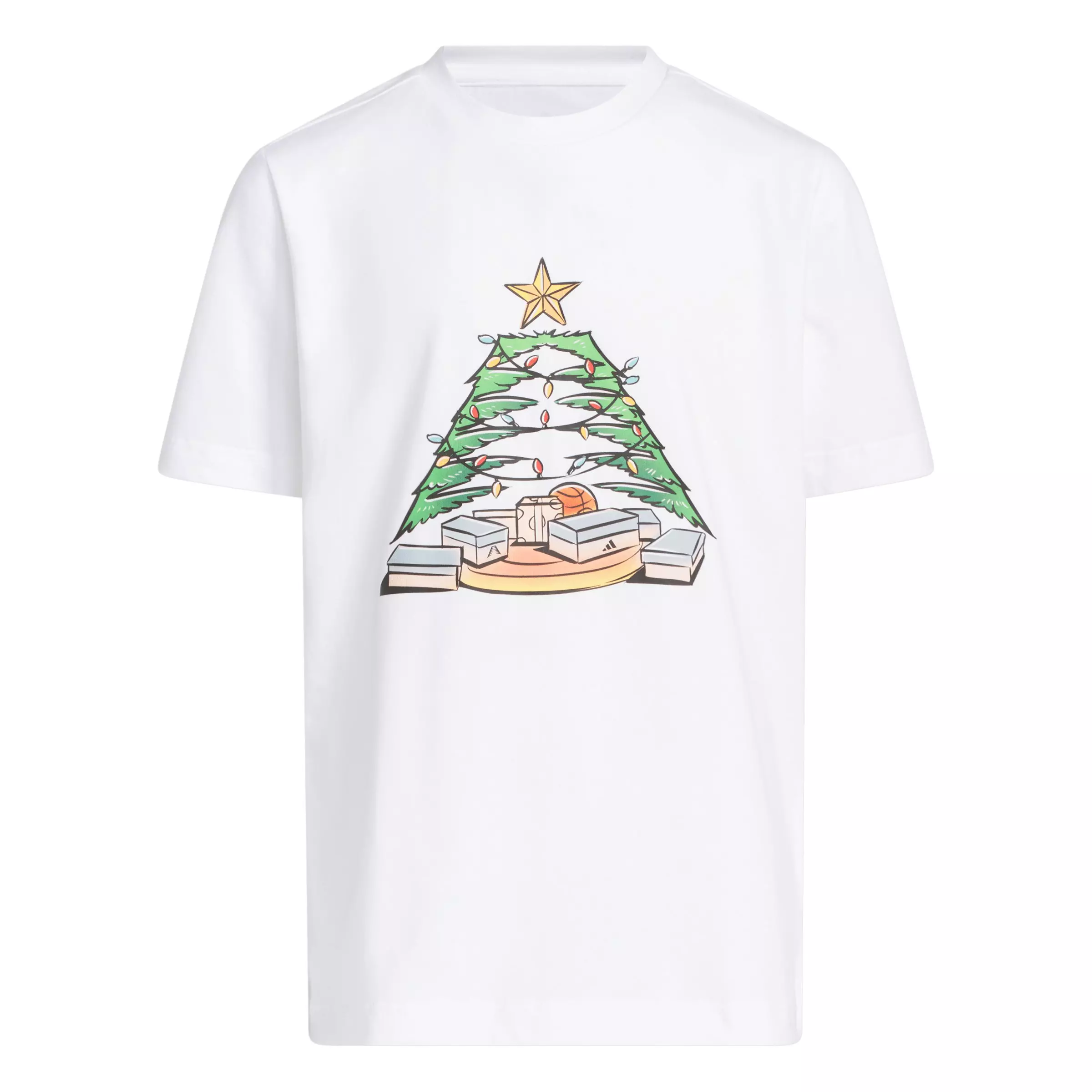adidas Big Boys' Anthony Edwards Xmas T-Shirt - White - WHITE