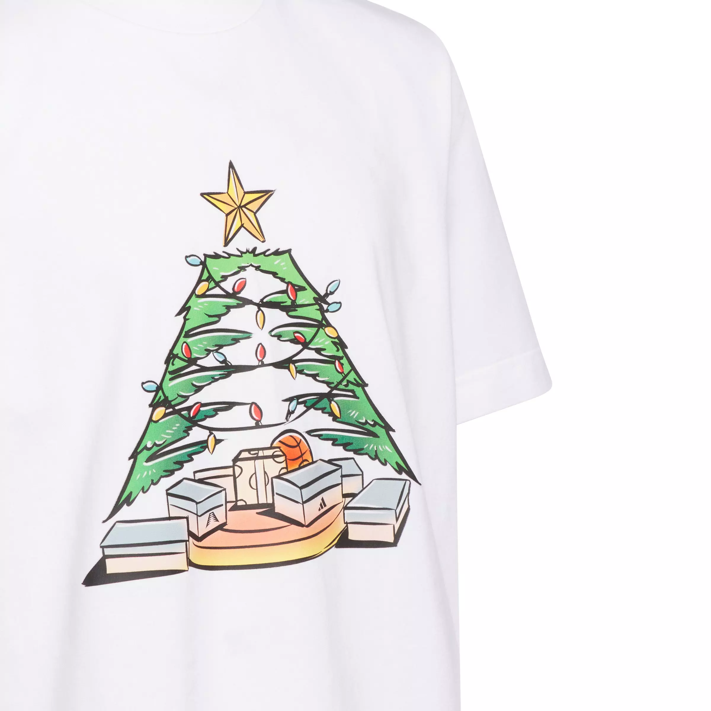 adidas Big Boys' Anthony Edwards Xmas T-Shirt - White - WHITE