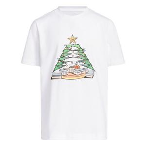 adidas Big Boys' Anthony Edwards Xmas T-Shirt - White