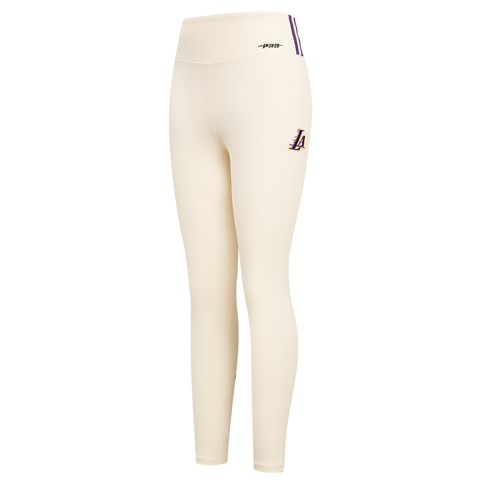 Pro Standard Women's Los Angeles Lakers Retro Classic Jersey Leggings - Eggshell - EGGSHELL Thumbnail View 3