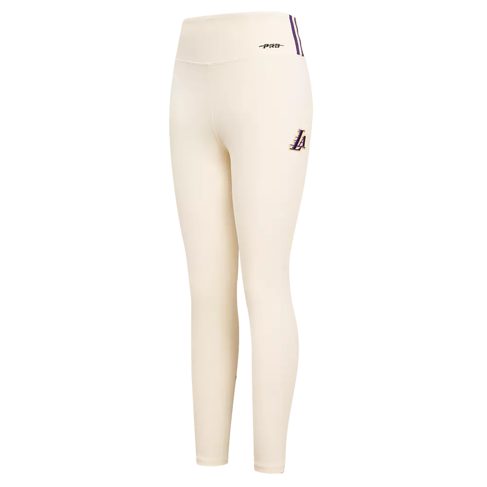 Pro Standard Women's Los Angeles Lakers Retro Classic Jersey Leggings - Eggshell - EGGSHELL