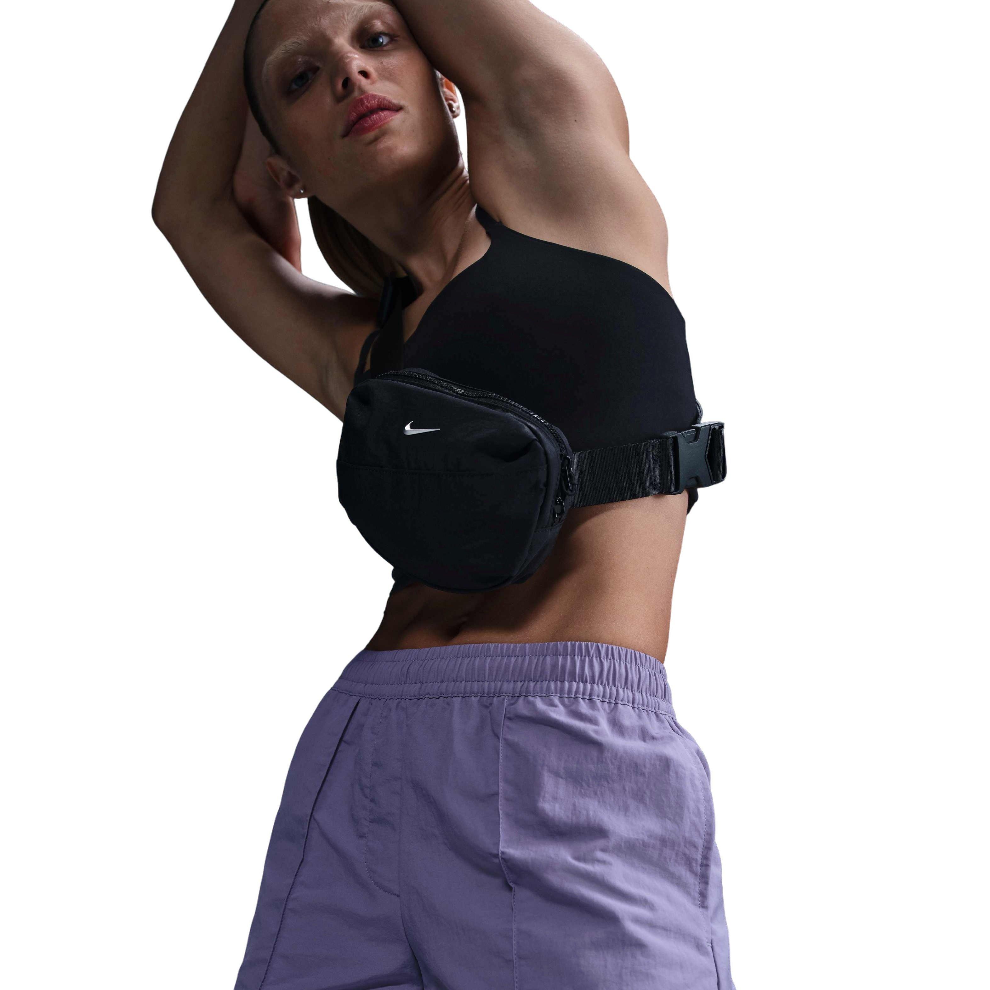 Nike Women's Sportswear Essentials Mid-Rise 5" Woven Shorts -Purple - PURPLE Thumbnail View 3