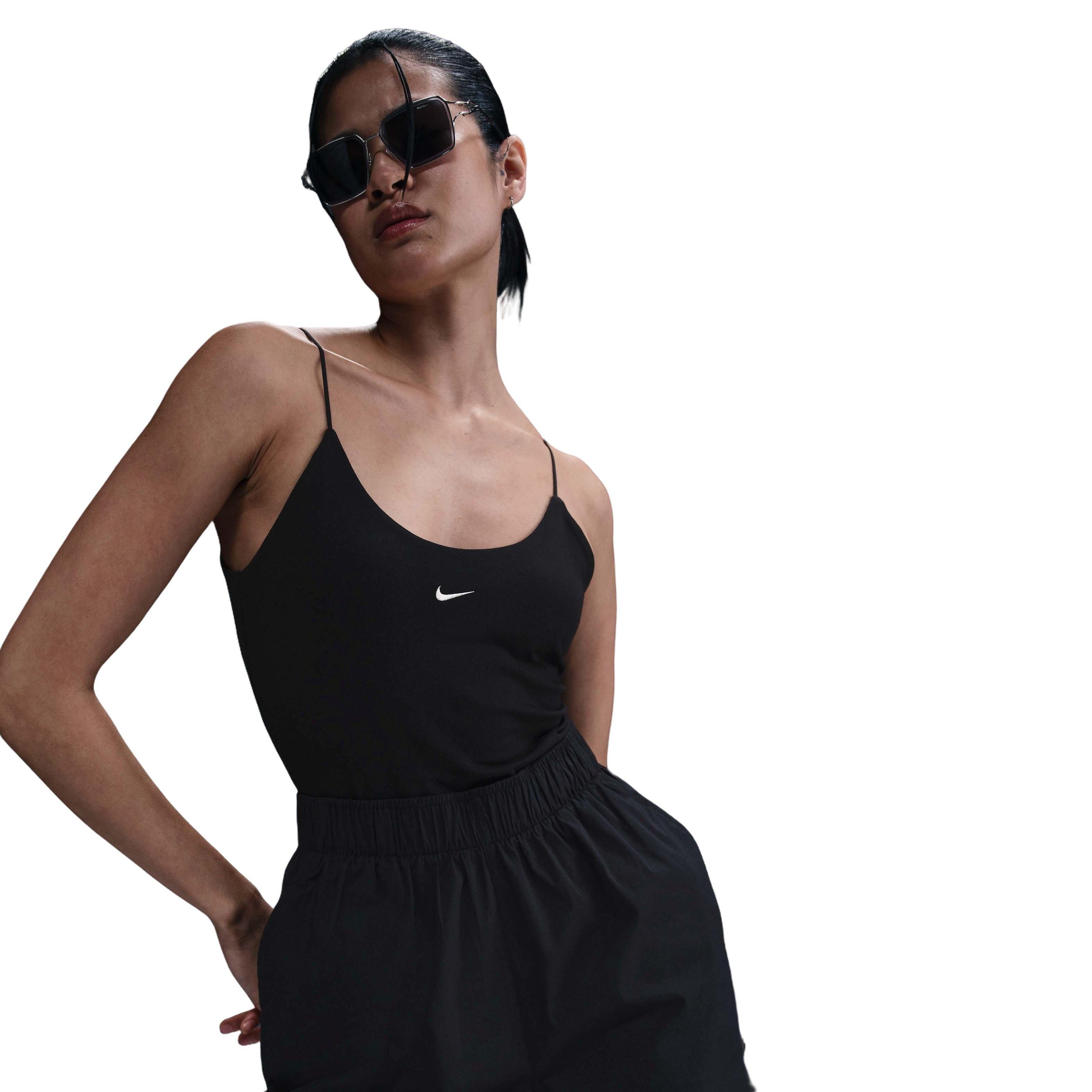 Nike Women's Sportswear Chill Poplin Mid-Rise 5" Shorts - BLACK Thumbnail View 3