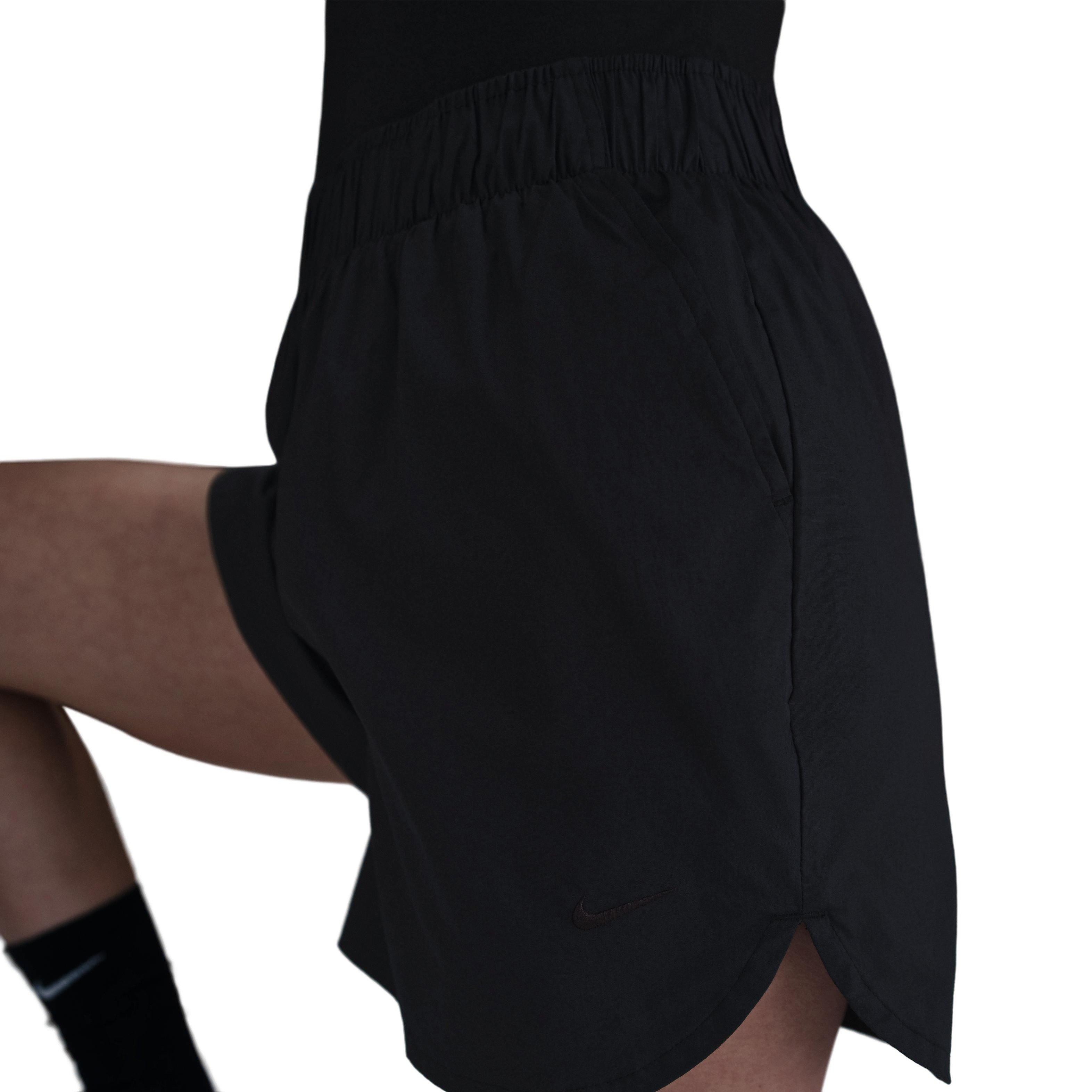 Nike Women's Sportswear Chill Poplin Mid-Rise 5" Shorts - BLACK Thumbnail View 4