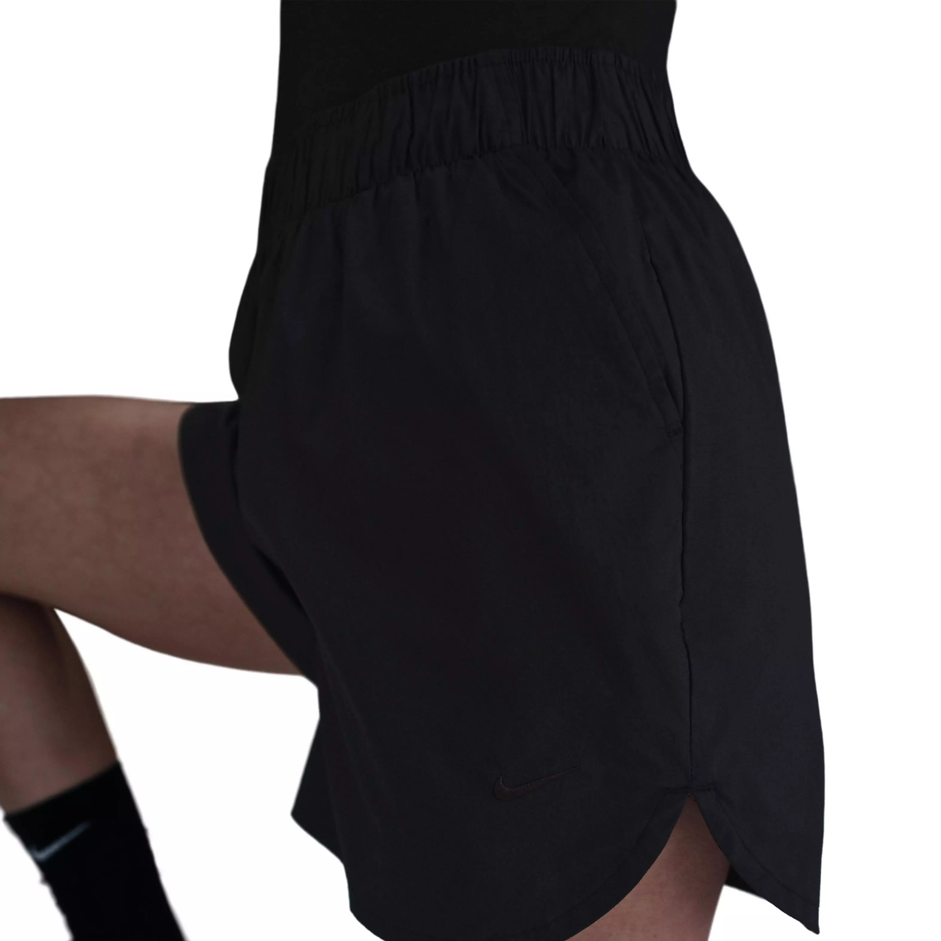 Nike Women's Sportswear Chill Poplin Mid-Rise 5" Shorts - BLACK