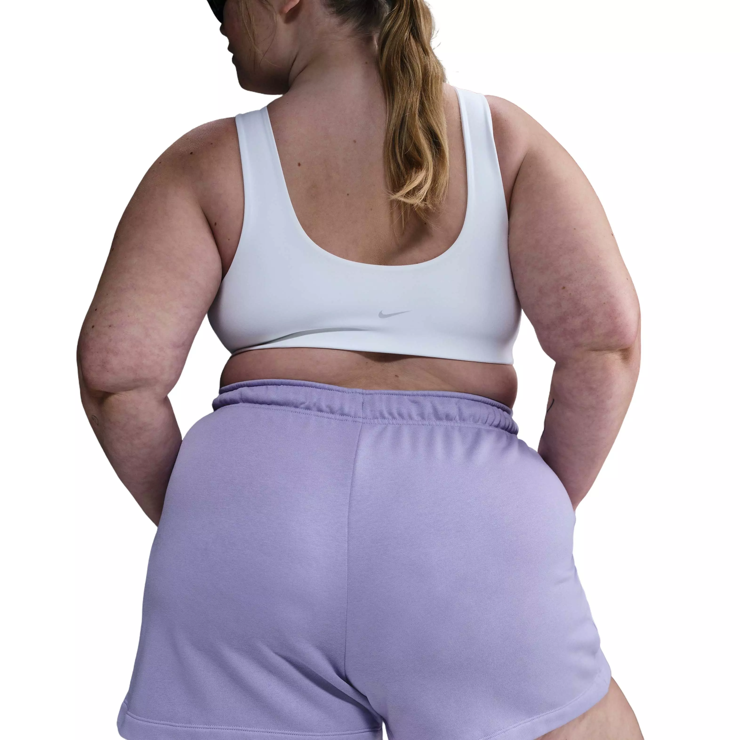 Nike Women's Sportswear Club Fleece 4" Mid-Rise Graphic Shorts - PURPLE