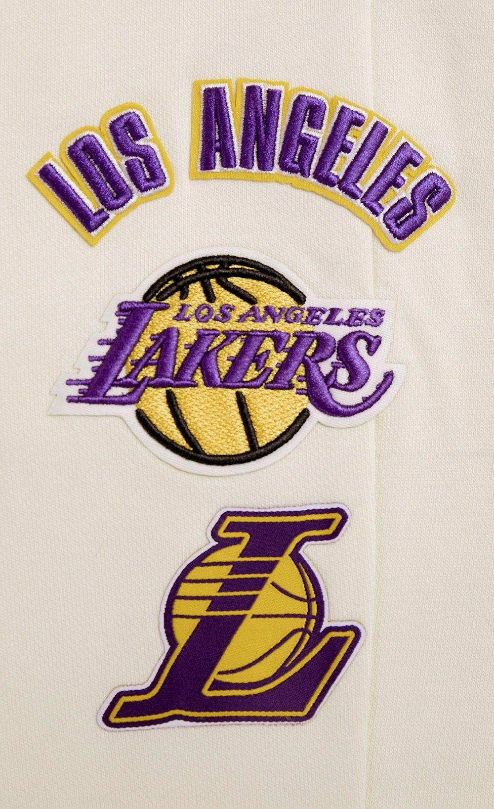 Pro Standard Women's Los Angeles Lakers Retro Classic Fleece Sweatpants - Eggshell - EGGSHELL Thumbnail View 5